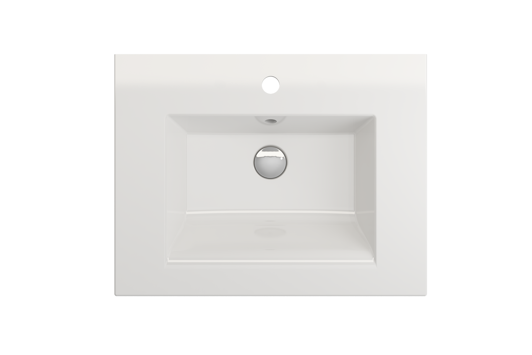 Ravenna Wall-Mounted Sink Fireclay 24.5 in. 1-Hole with Overflow 1161