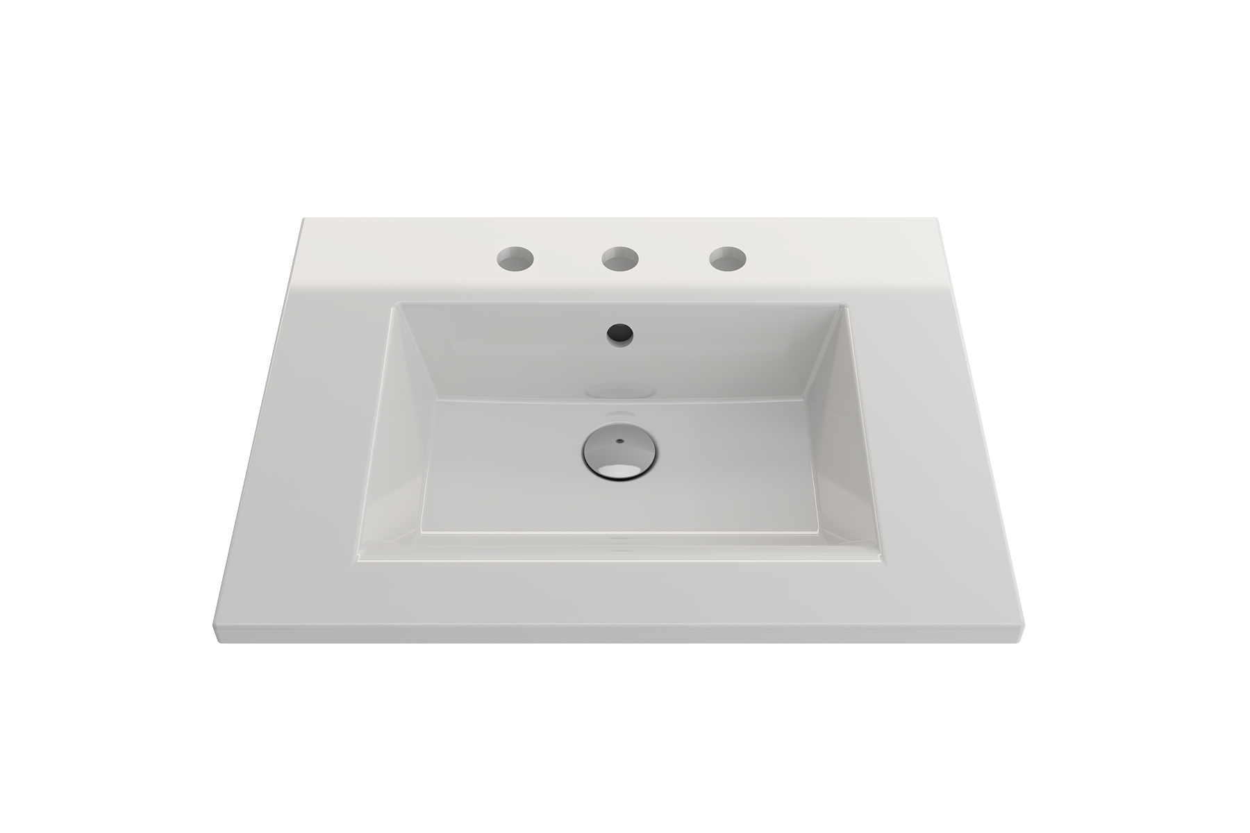 Ravenna Wall-Mounted Sink Fireclay 24.5 in. 3-Hole with Overflow 1161