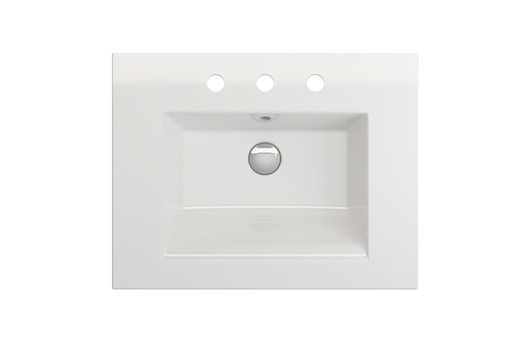 Ravenna Wall-Mounted Sink Fireclay 24.5 in. 3-Hole with Overflow 1161