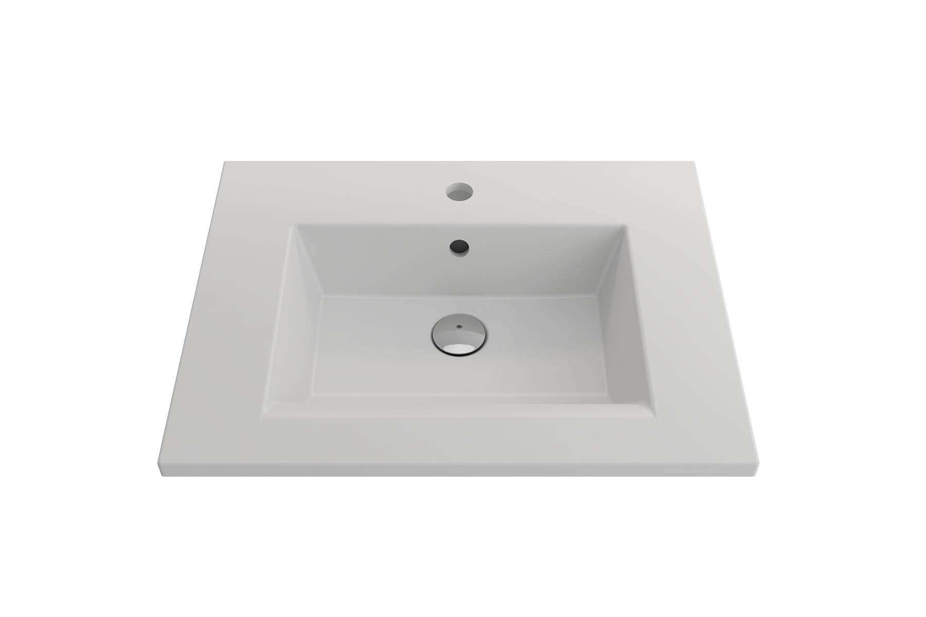 Ravenna Wall-Mounted Sink Fireclay 24.5 in. 1-Hole with Overflow 1161