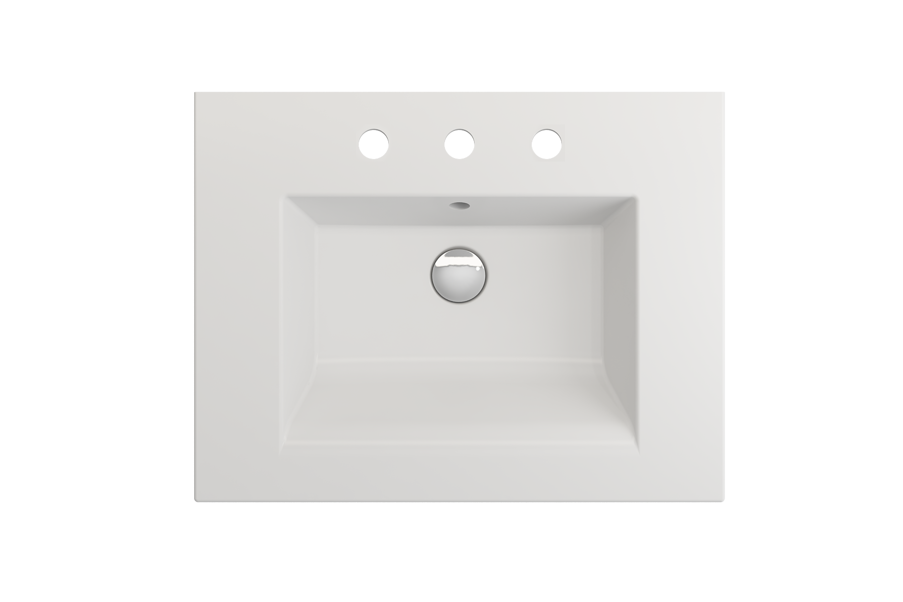 Ravenna Wall-Mounted Sink Fireclay 24.5 in. 3-Hole with Overflow 1161