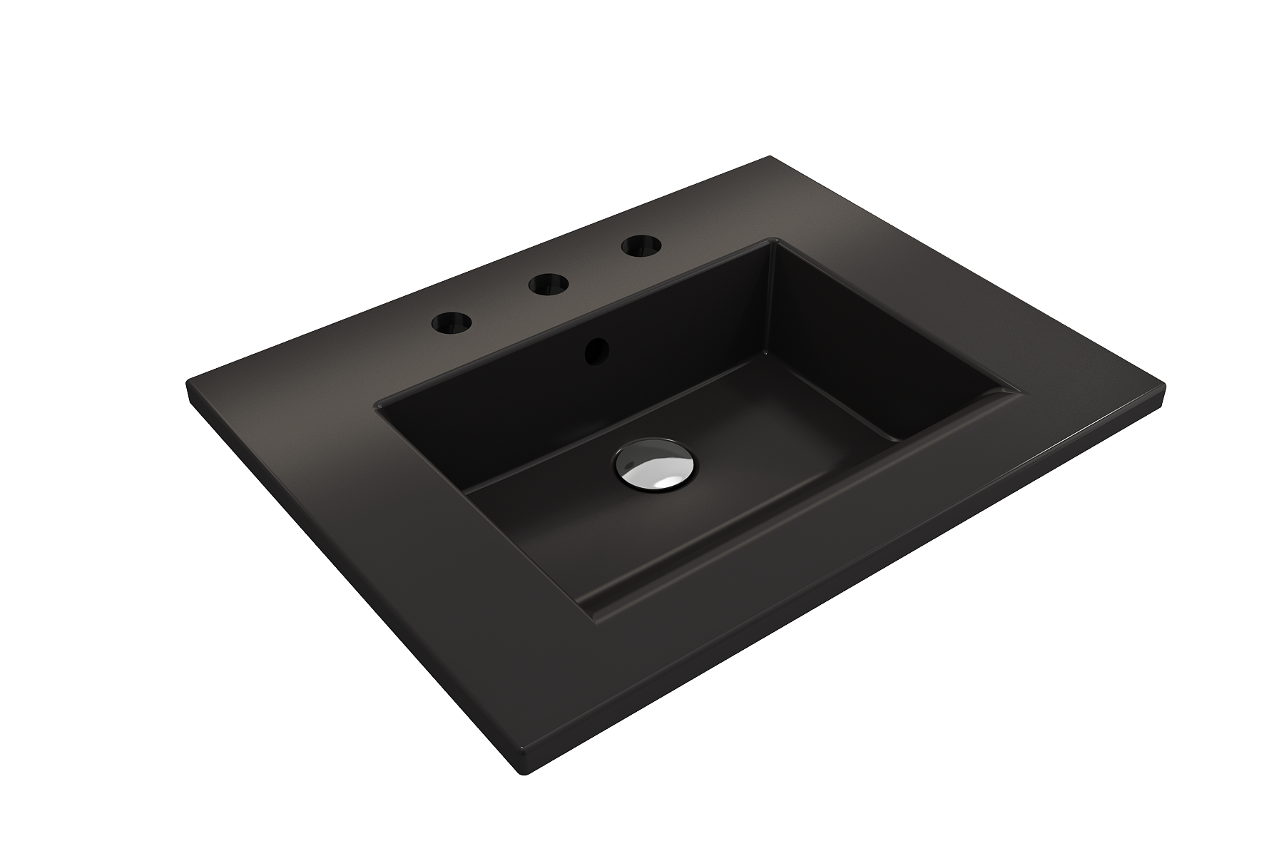 Ravenna Wall-Mounted Sink Fireclay 24.5 in. 3-Hole with Overflow 1161