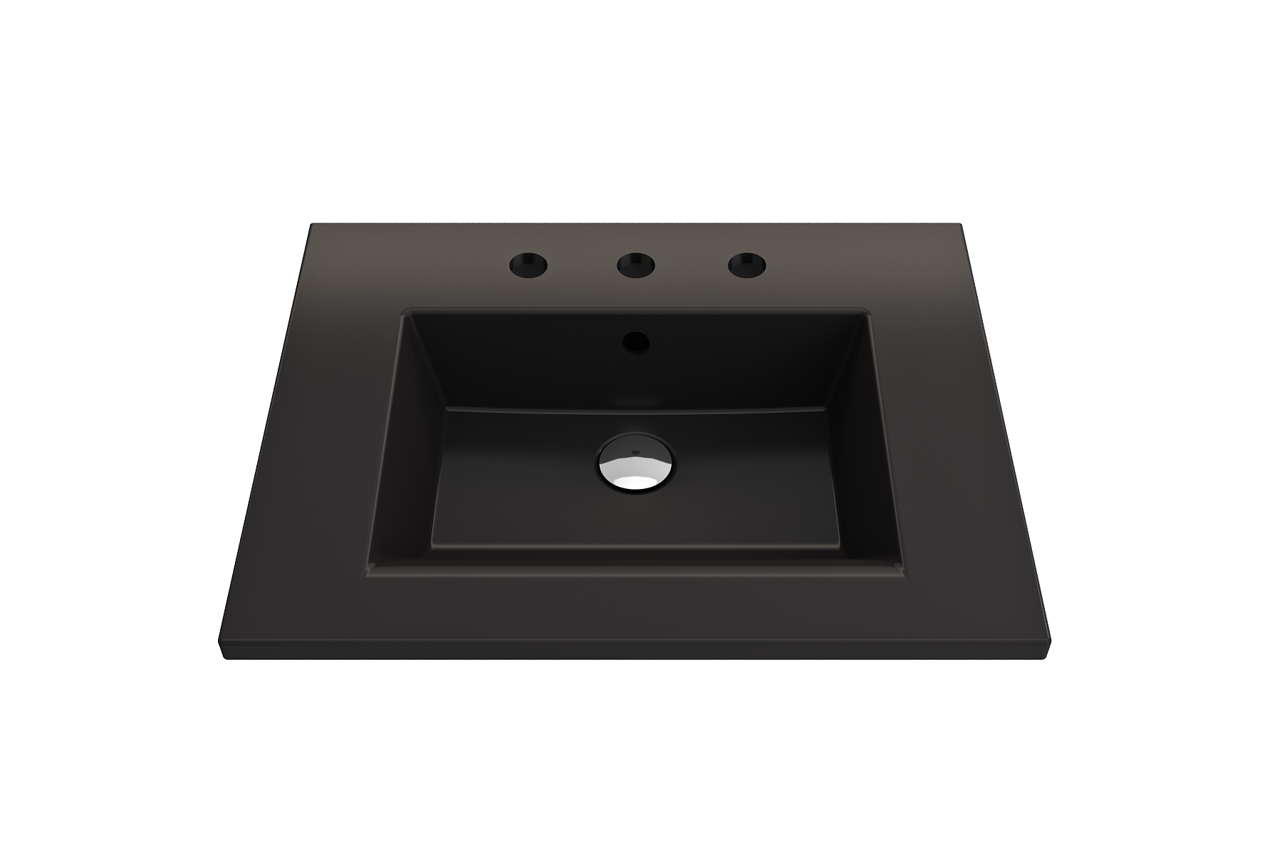 Ravenna Wall-Mounted Sink Fireclay 24.5 in. 3-Hole with Overflow 1161