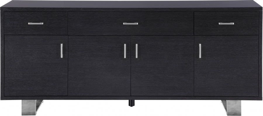 Excel Lacquer Finish And Stainless Steel Sideboard / Buffet
