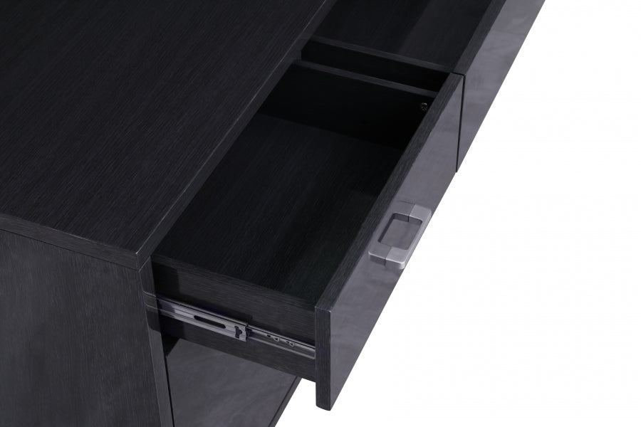 Excel Lacquer Finish And Stainless Steel Sideboard / Buffet