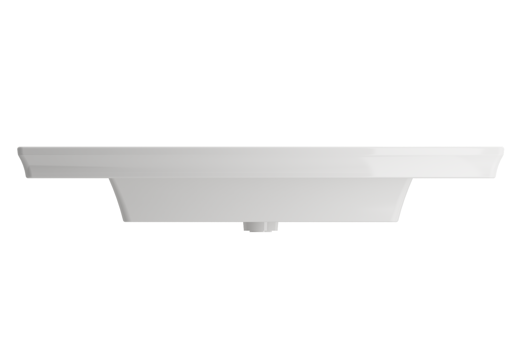 Lavita Wall-Mounted Console Sink Fireclay 40 in. 3-Hole with Overflow 1168