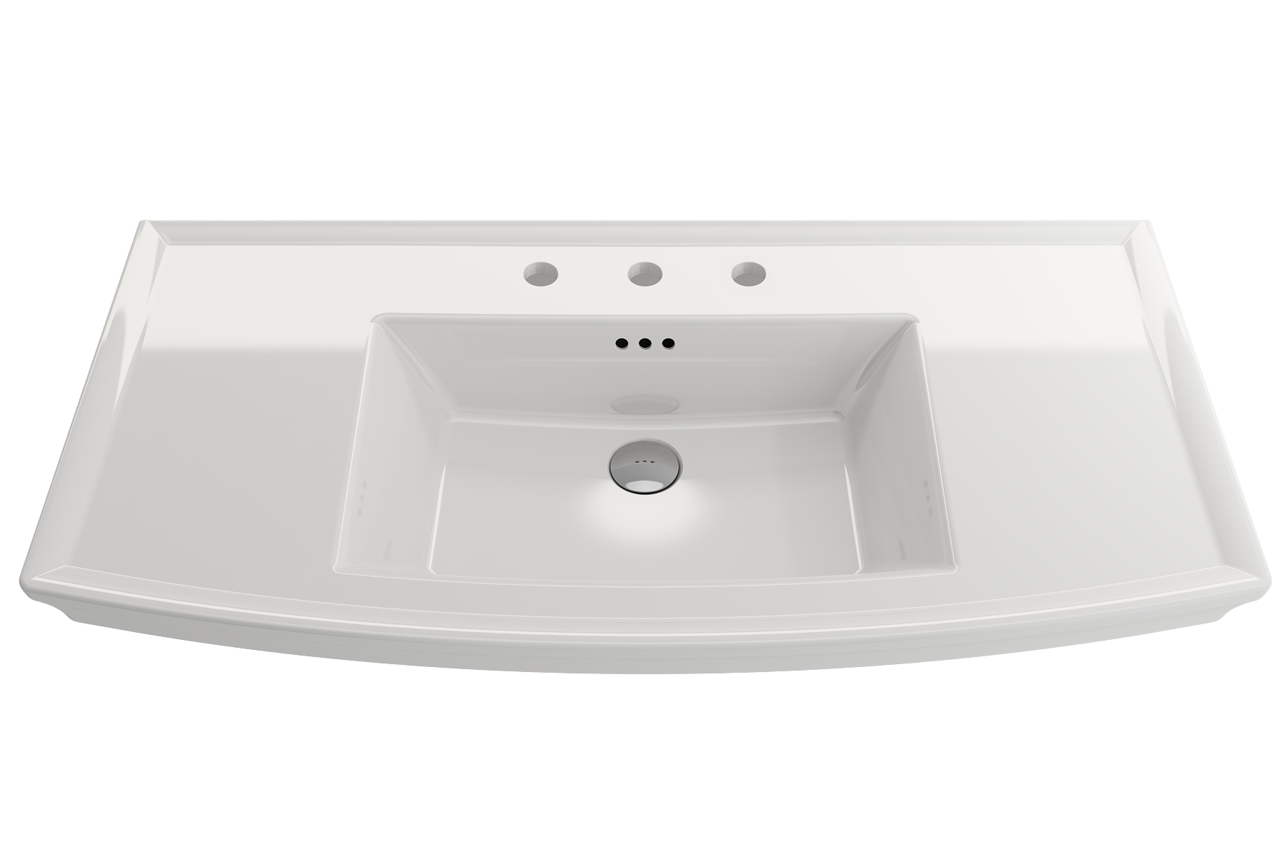Lavita Wall-Mounted Console Sink Fireclay 40 in. 3-Hole with Overflow 1168