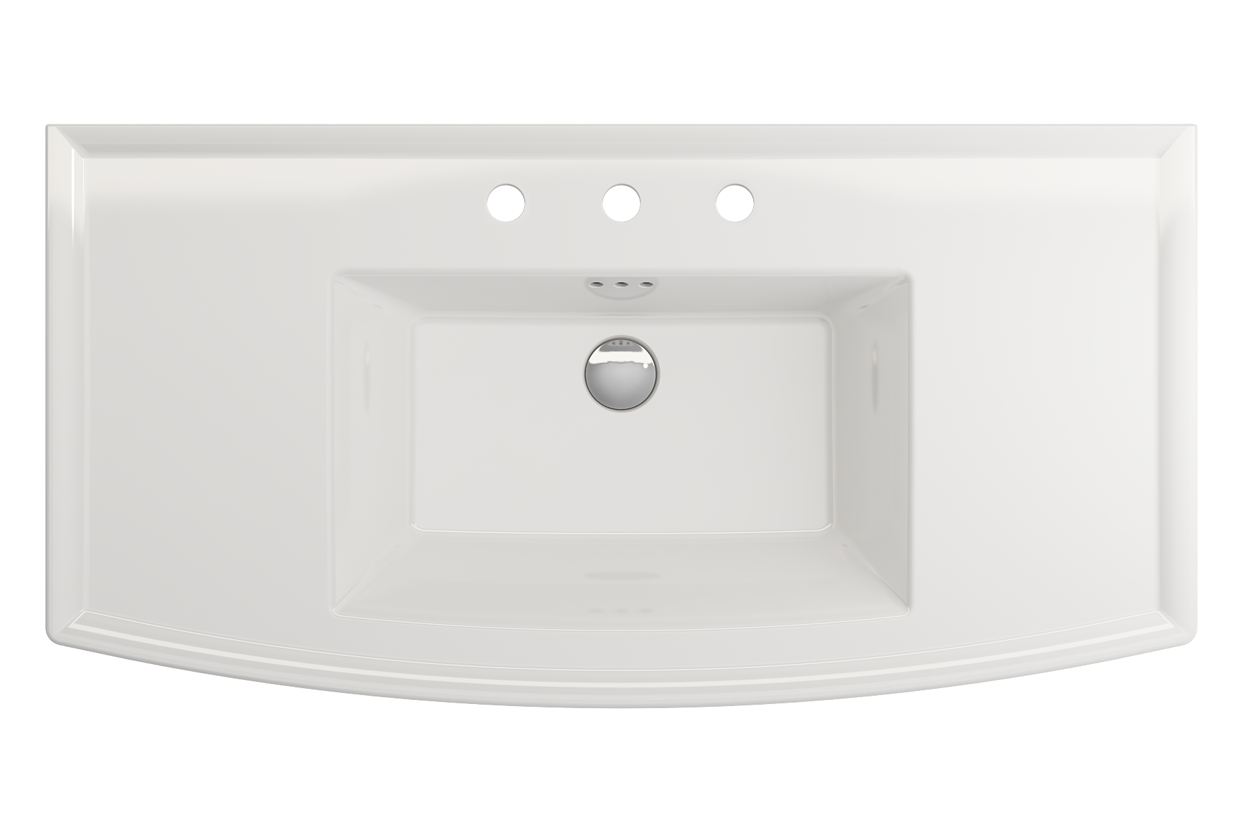 Lavita Wall-Mounted Console Sink Fireclay 40 in. 3-Hole with Overflow 1168