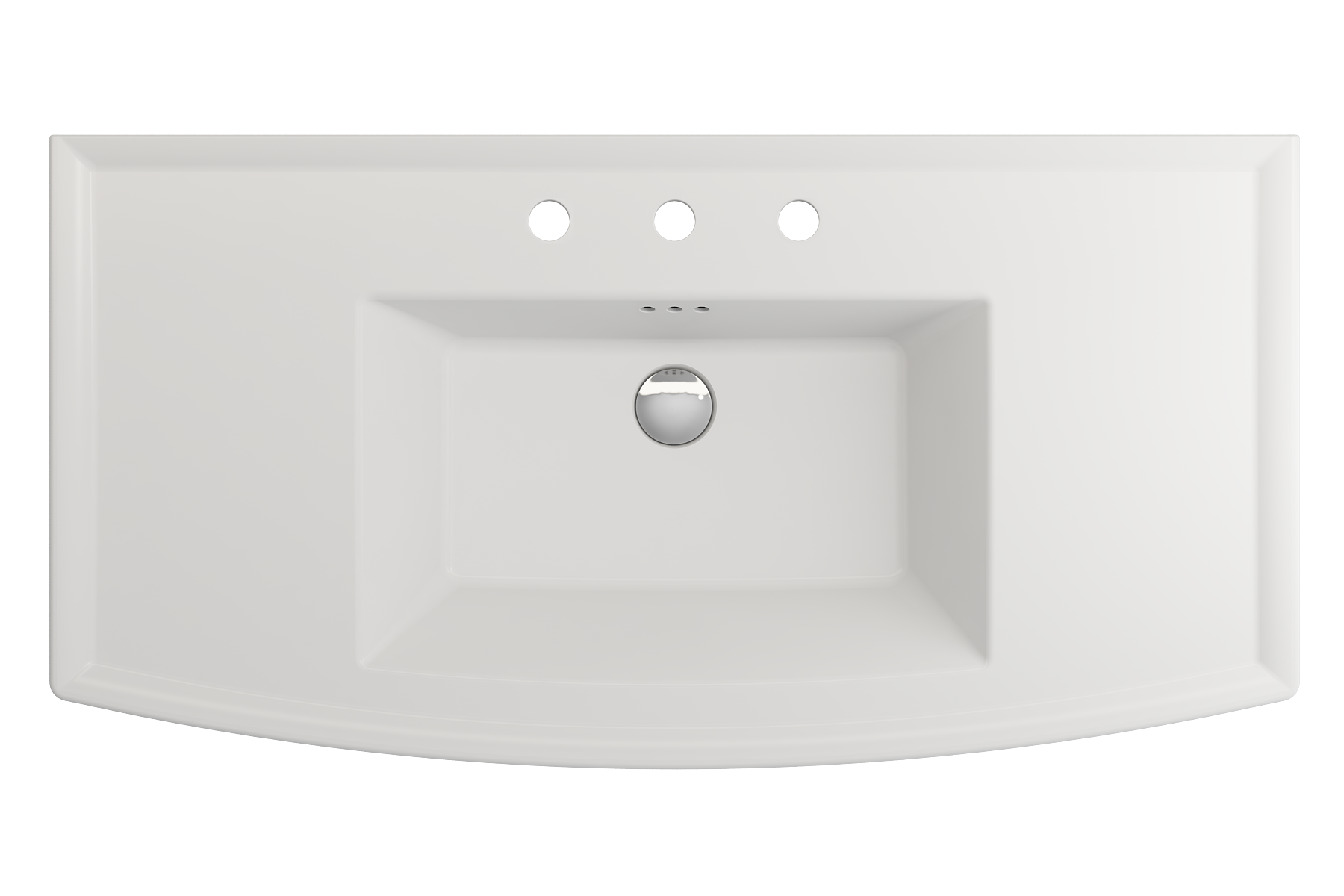 Lavita Wall-Mounted Console Sink Fireclay 40 in. 3-Hole with Overflow 1168