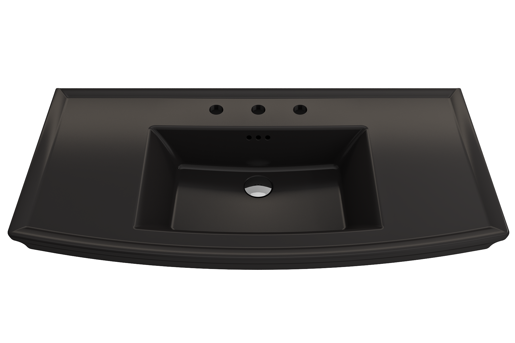 Lavita Wall-Mounted Console Sink Fireclay 40 in. 3-Hole with Overflow 1168