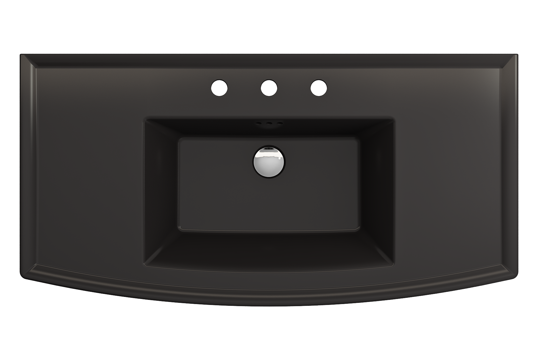 Lavita Wall-Mounted Console Sink Fireclay 40 in. 3-Hole with Overflow 1168