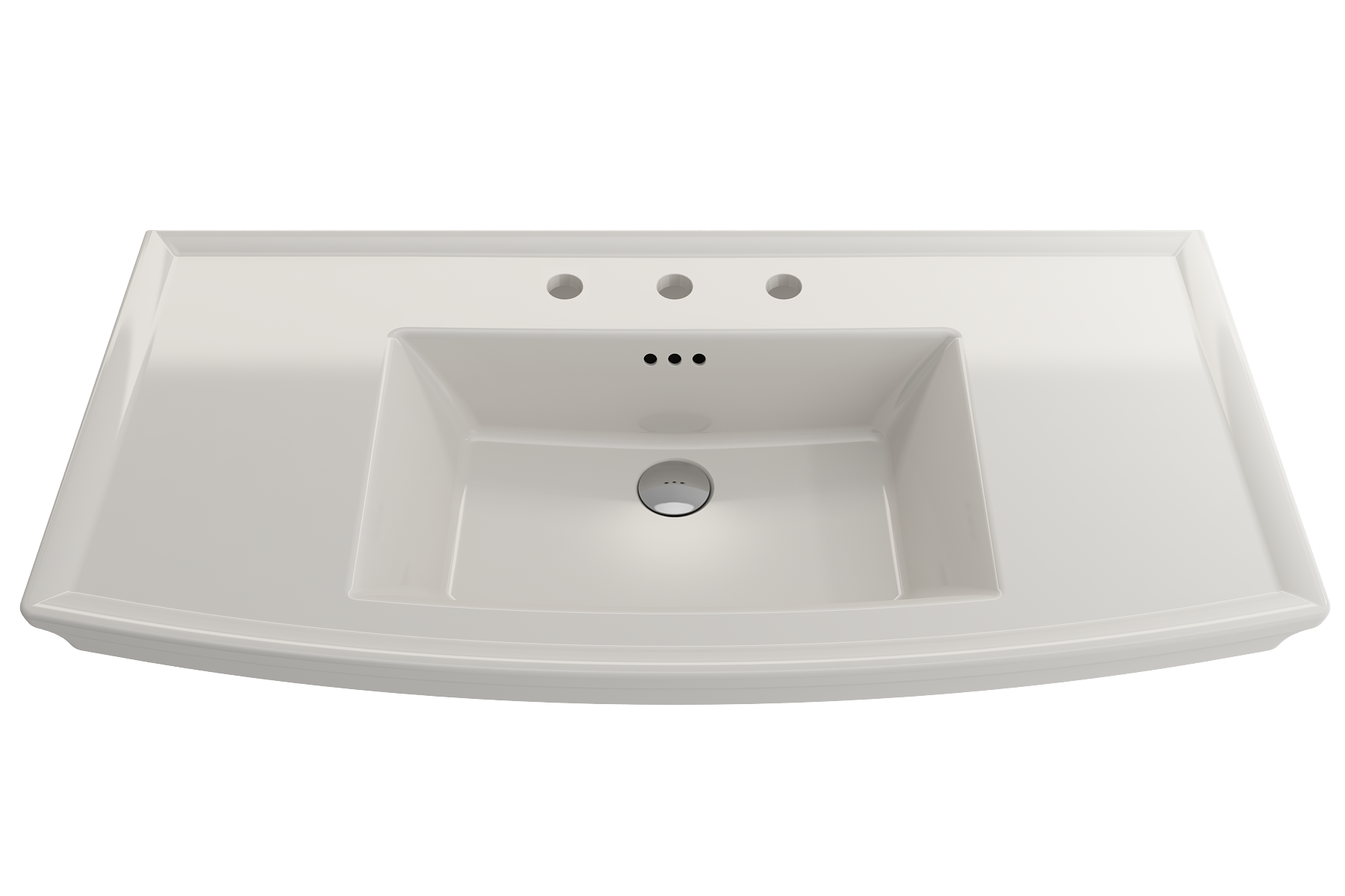 Lavita Wall-Mounted Console Sink Fireclay 40 in. 3-Hole with Overflow 1168
