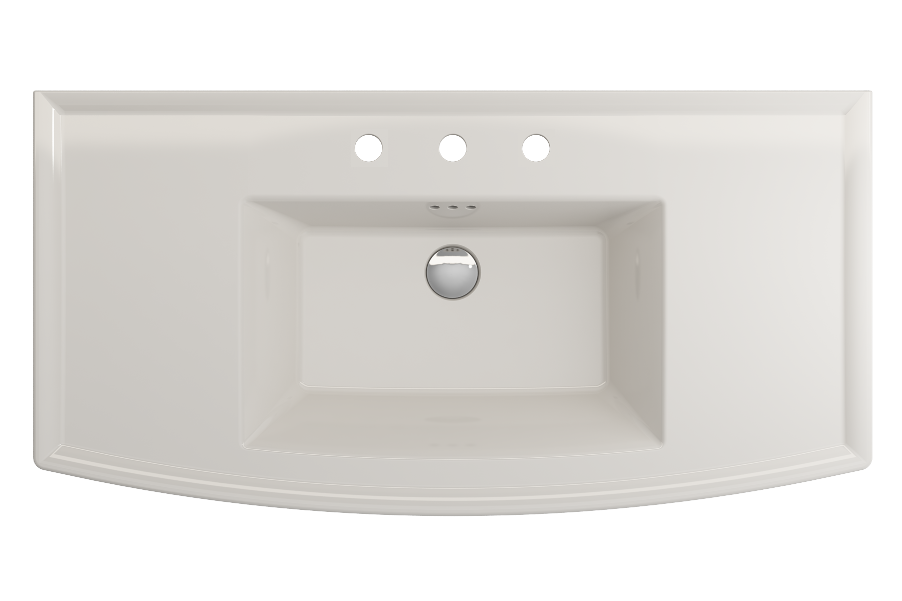 Lavita Wall-Mounted Console Sink Fireclay 40 in. 3-Hole with Overflow 1168