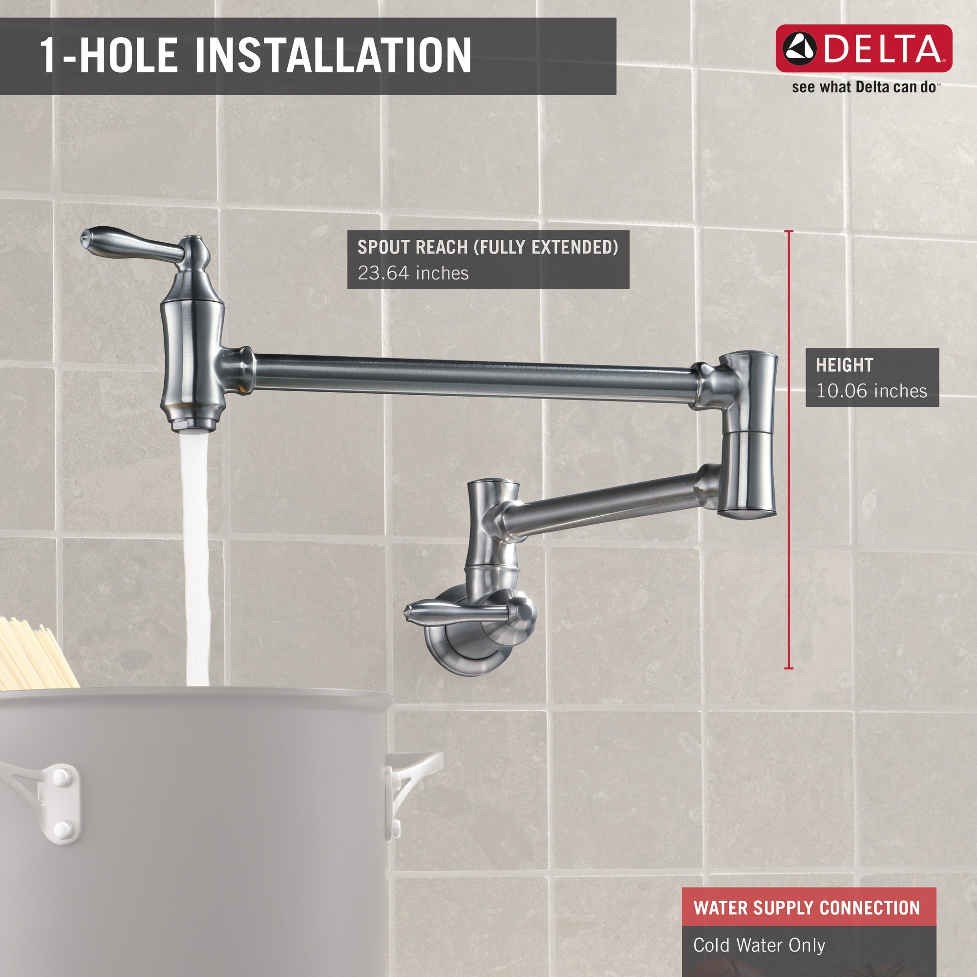 Delta Other Traditional Wall Mount Pot Filler