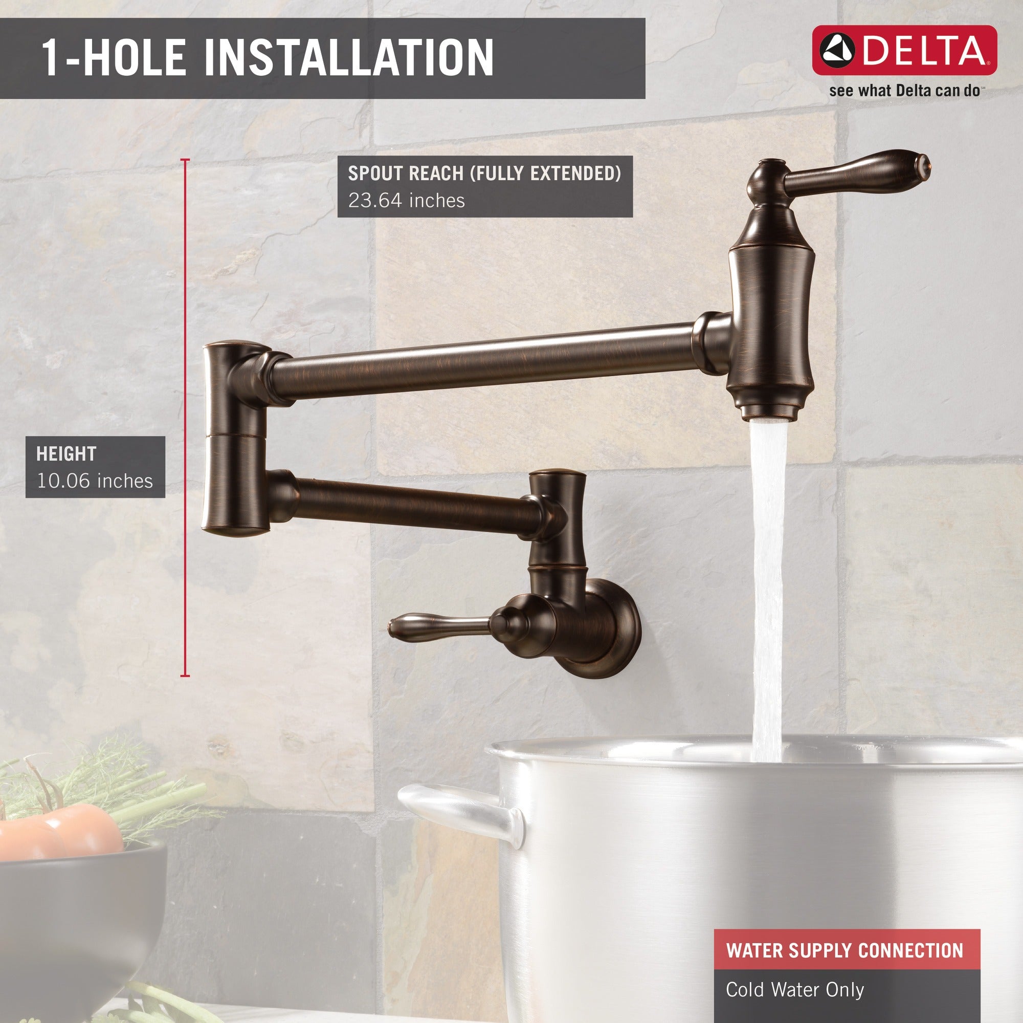 Delta Other Traditional Wall Mount Pot Filler