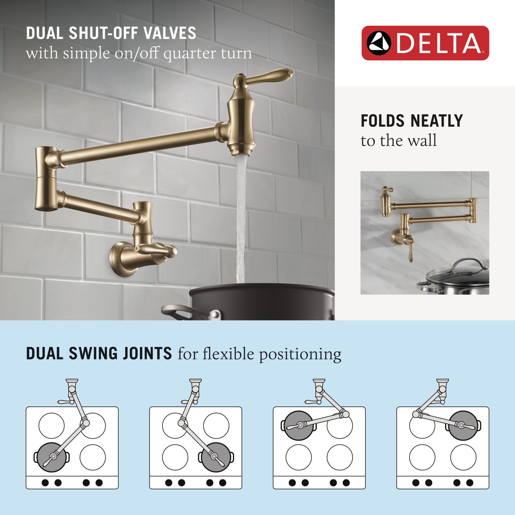 Delta Other Traditional Wall Mount Pot Filler