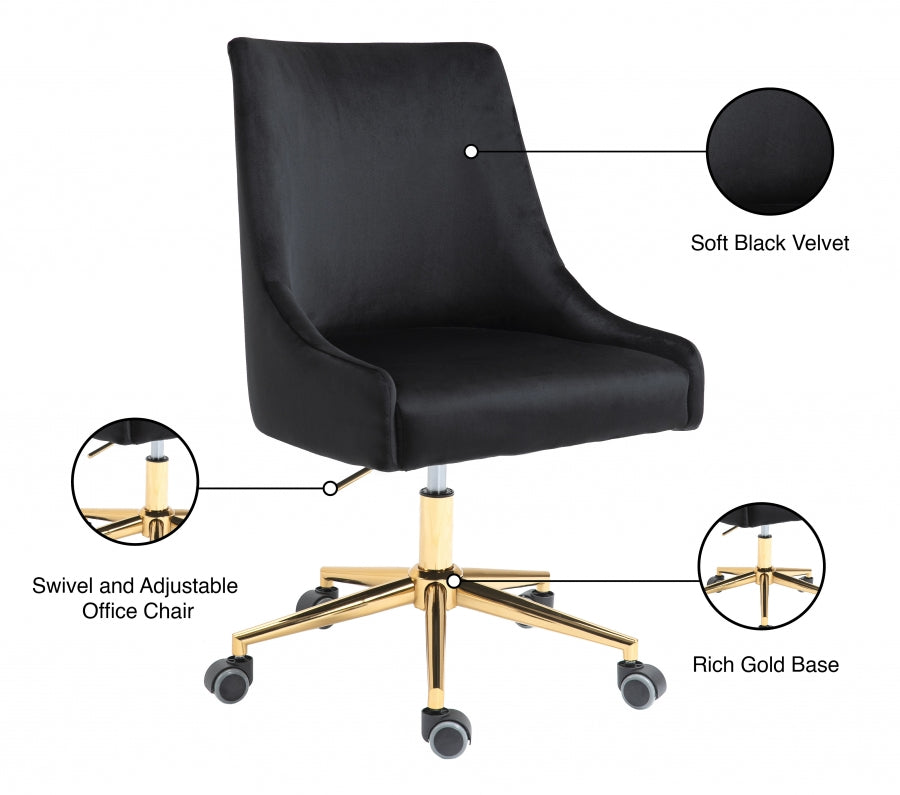 Karina Velvet Upholstered Office Chair