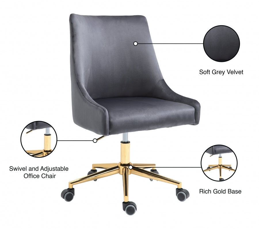 Karina Velvet Upholstered Office Chair
