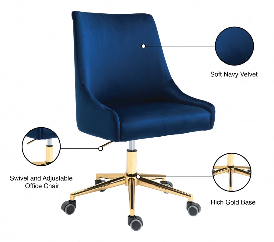 Karina Velvet Upholstered Office Chair