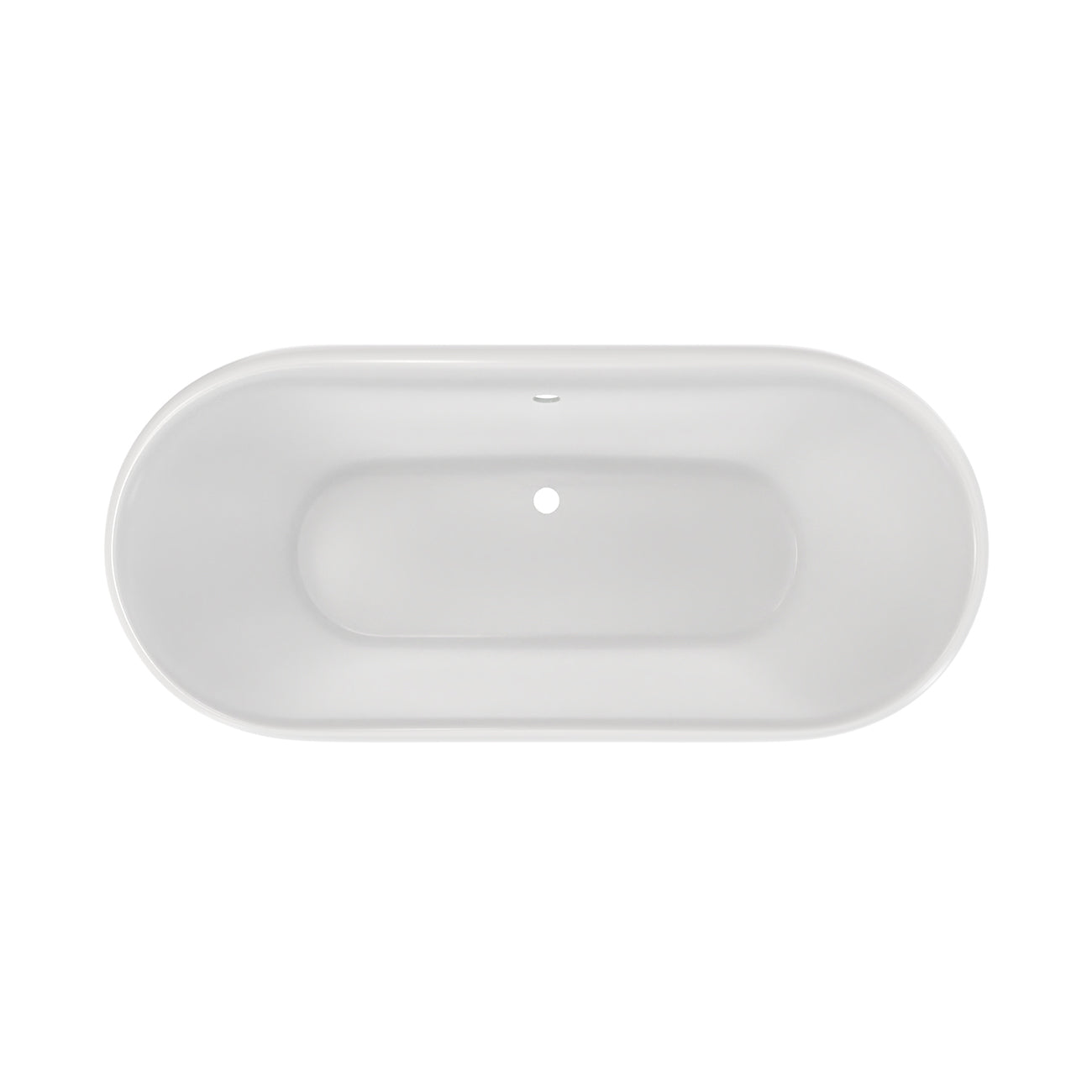 MAIDSTONE Paloma Cast Iron Double Ended Clawfoot Tub - No Faucet Drillings