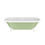 MAIDSTONE Paloma Cast Iron Double Ended Clawfoot Tub - No Faucet Drillings