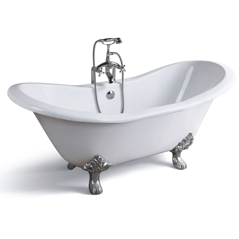 Maidstone Ravelle Cast Iron Double Slipper Bathtub – No Faucet Drillings