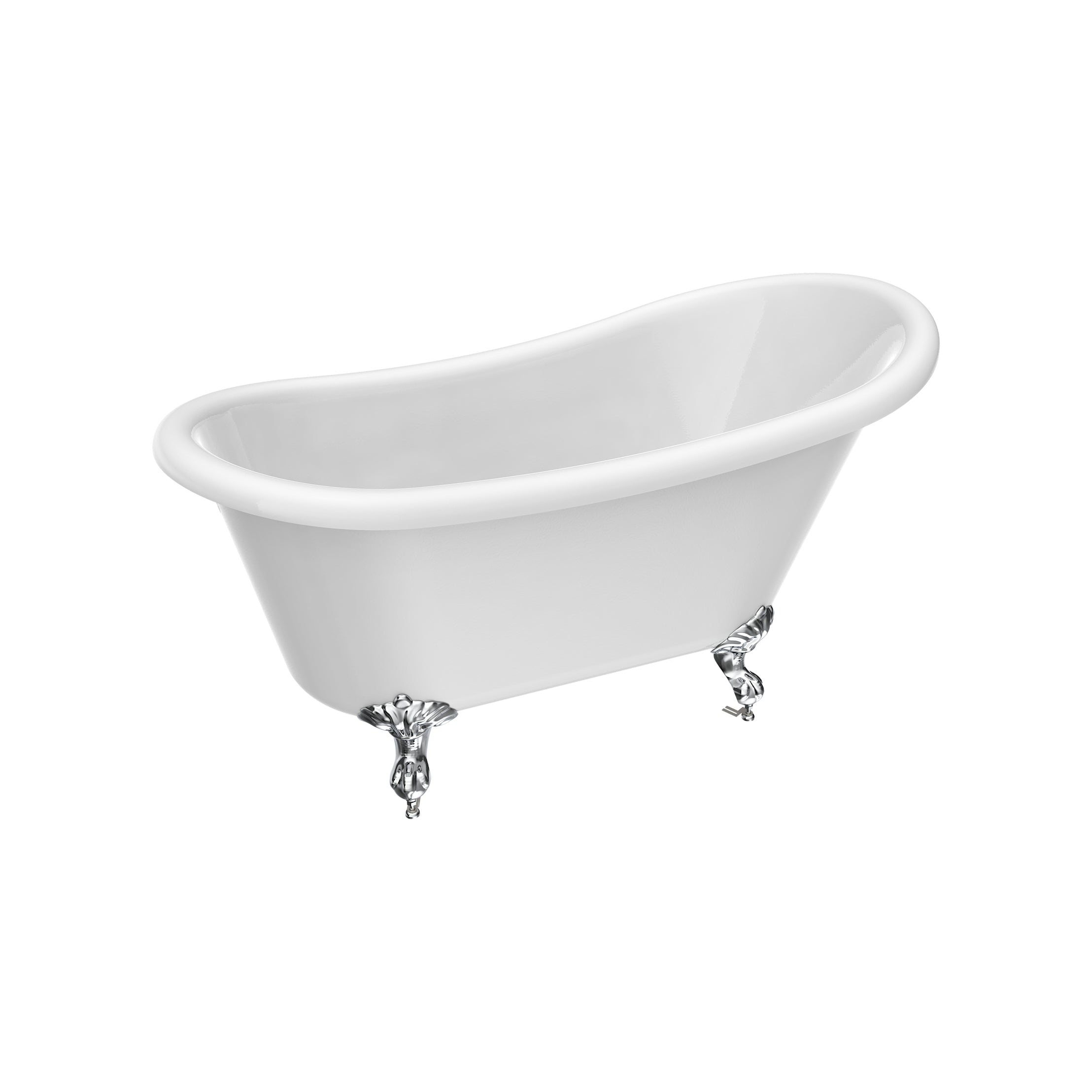 Maidstone Isaiah II Acrylic Slipper Clawfoot Tub - Imperial Ball and Claw Feet