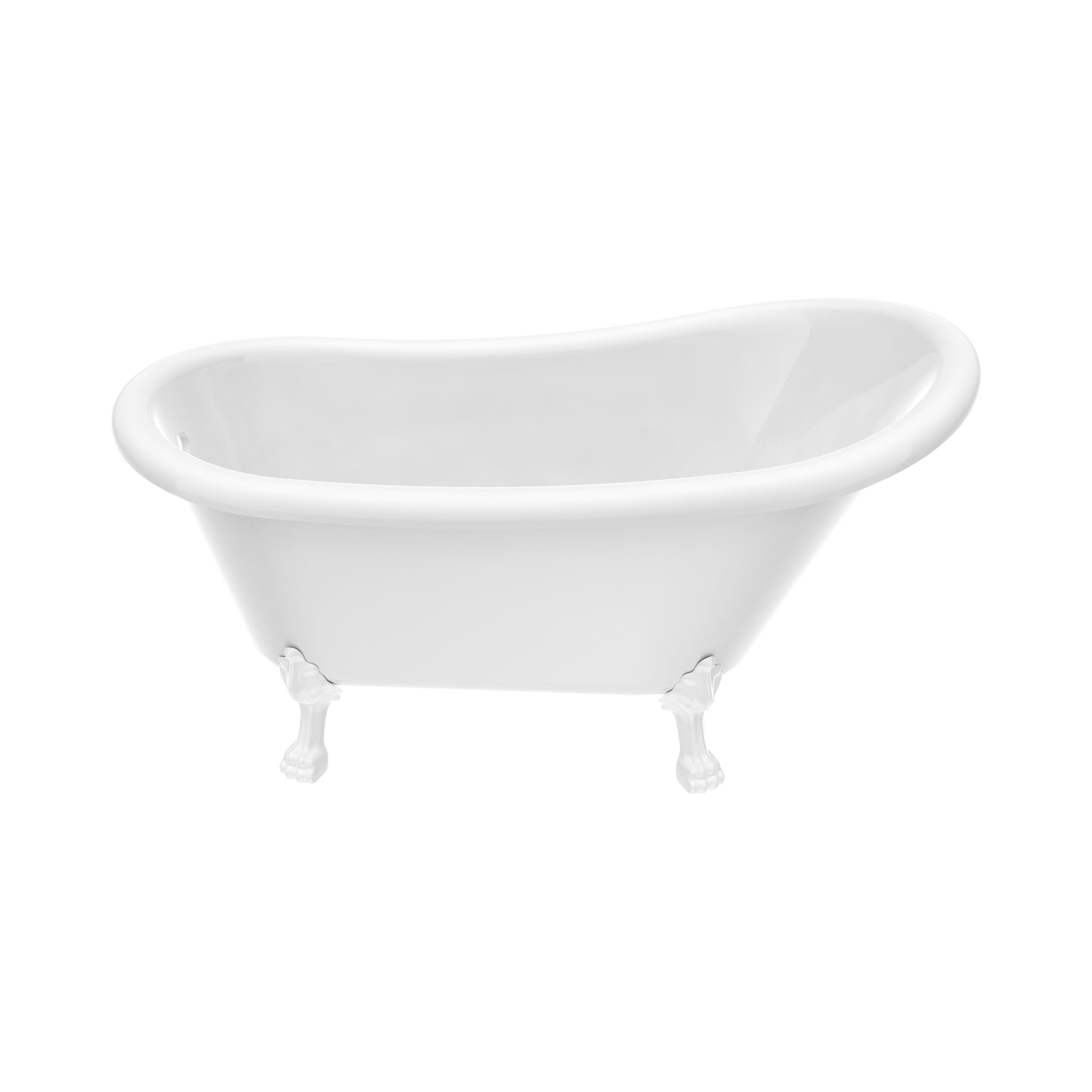 Maidstone Isaiah II Acrylic Slipper Clawfoot Tub - Lions Paw Feet