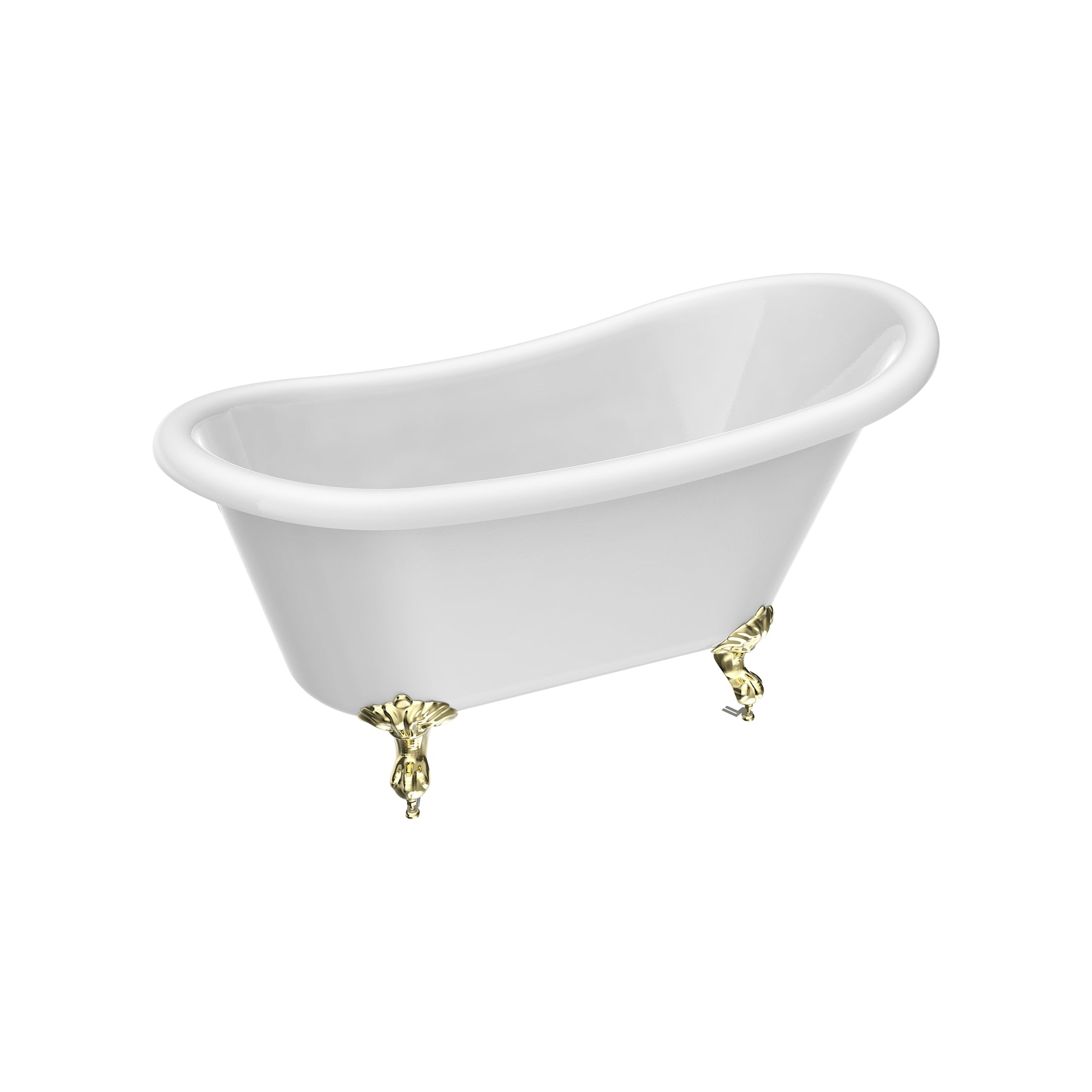 Maidstone Isaiah II Acrylic Slipper Clawfoot Tub - Imperial Ball and Claw Feet