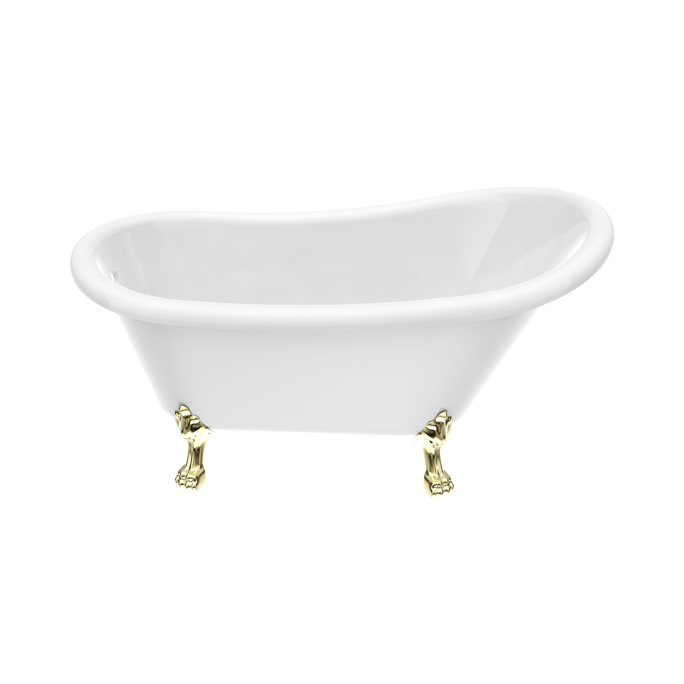 Maidstone Isaiah II Acrylic Slipper Clawfoot Tub - Lions Paw Feet