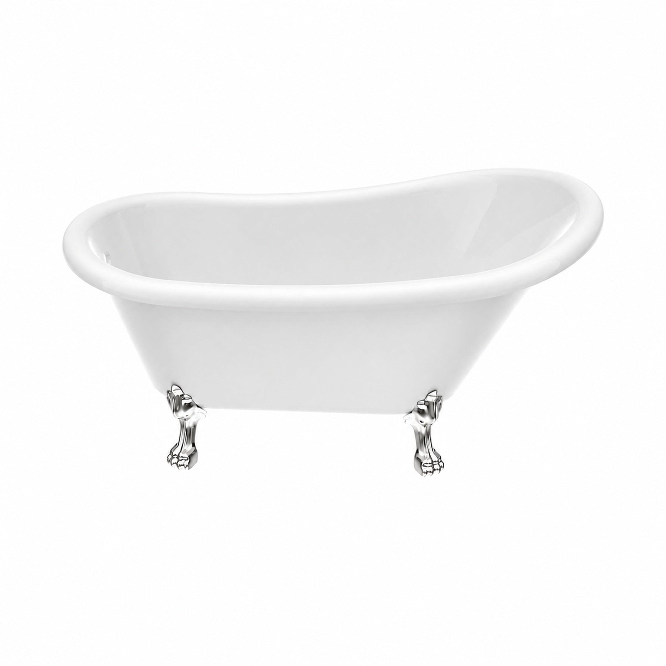 Maidstone Isaiah II Acrylic Slipper Clawfoot Tub - Lions Paw Feet