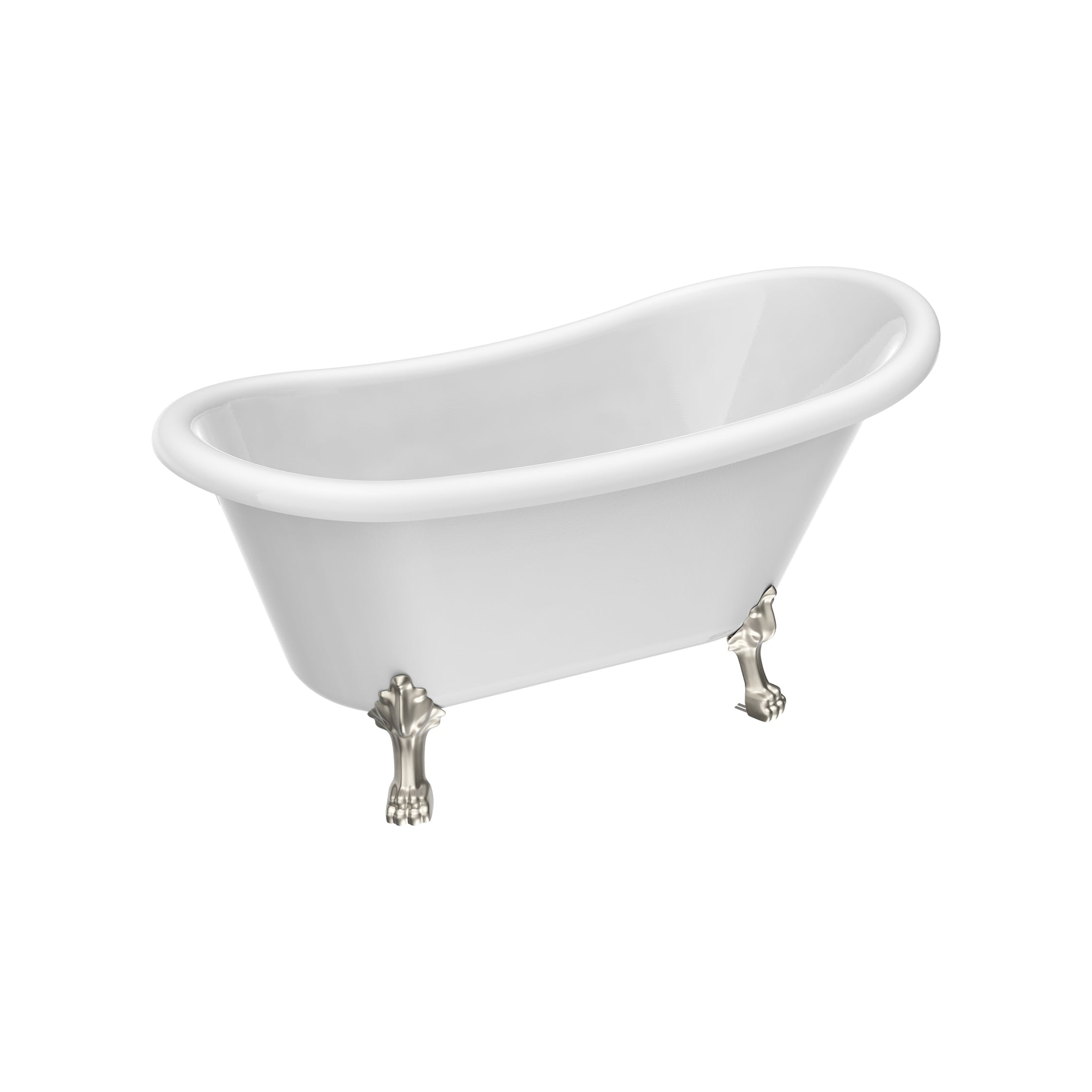 Maidstone Isaiah II Acrylic Slipper Clawfoot Tub - Lions Paw Feet