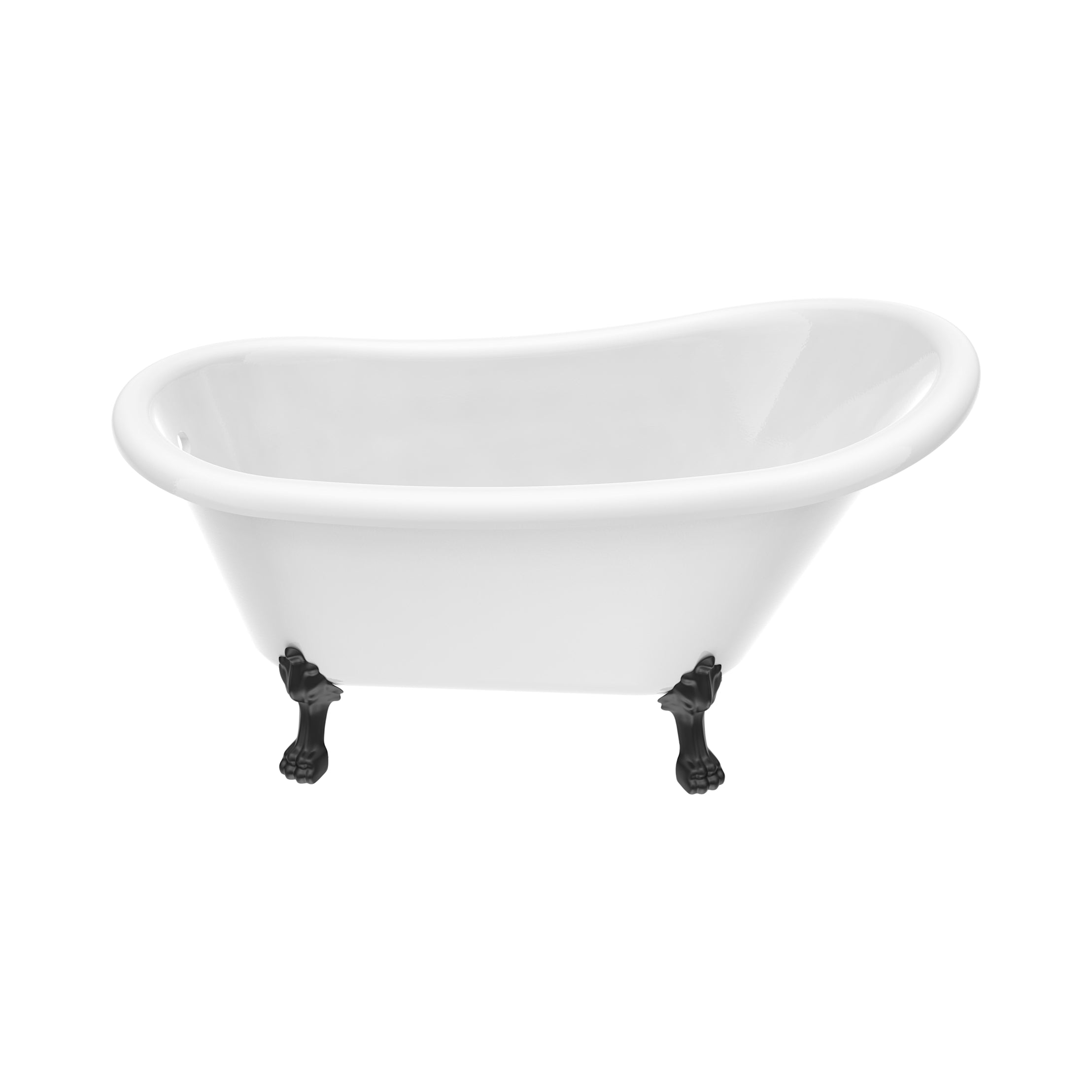 Maidstone Isaiah II Acrylic Slipper Clawfoot Tub - Lions Paw Feet