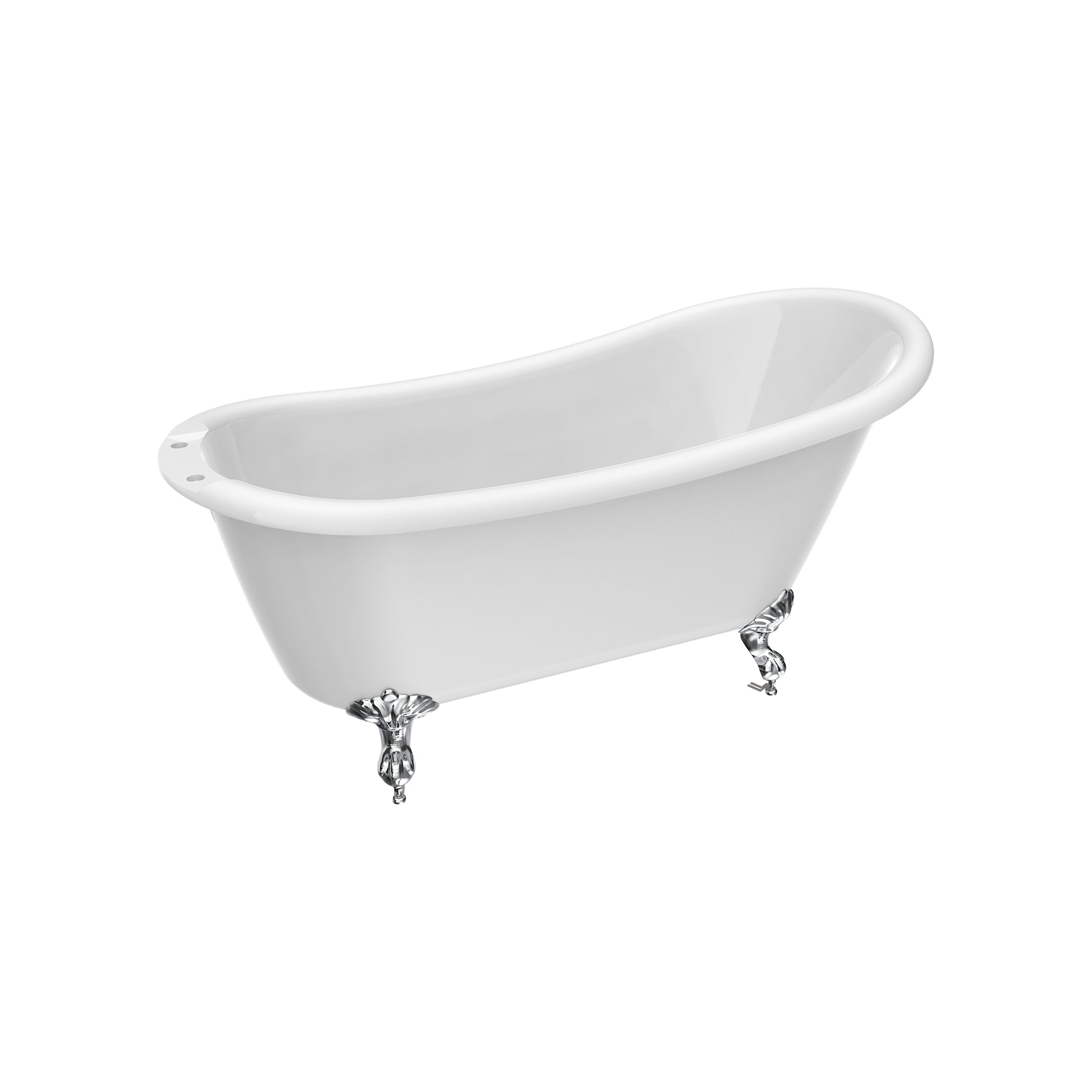 Maidstone Isaiah II Acrylic Slipper Clawfoot Tub - Imperial Ball and Claw Feet
