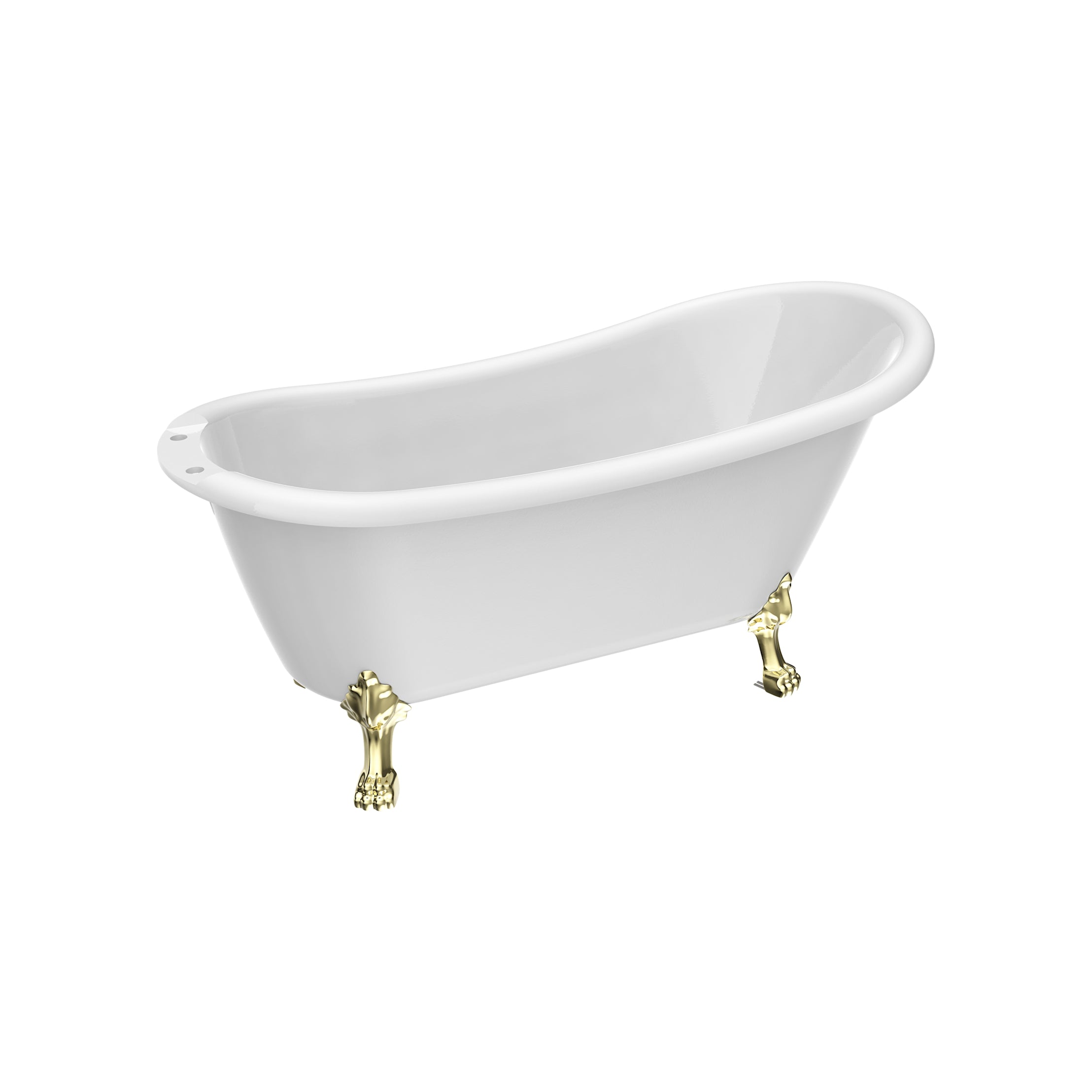Maidstone Isaiah II Acrylic Slipper Clawfoot Tub - Lions Paw Feet