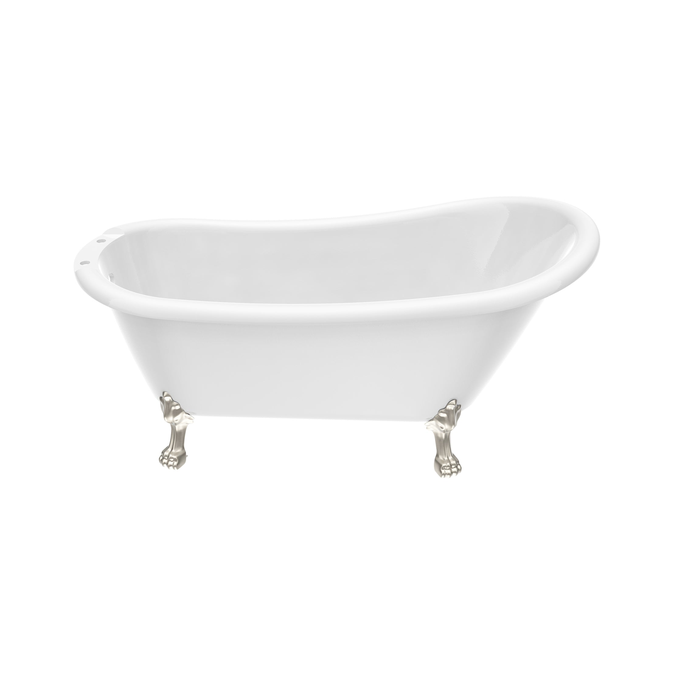 Maidstone Isaiah II Acrylic Slipper Clawfoot Tub - Lions Paw Feet