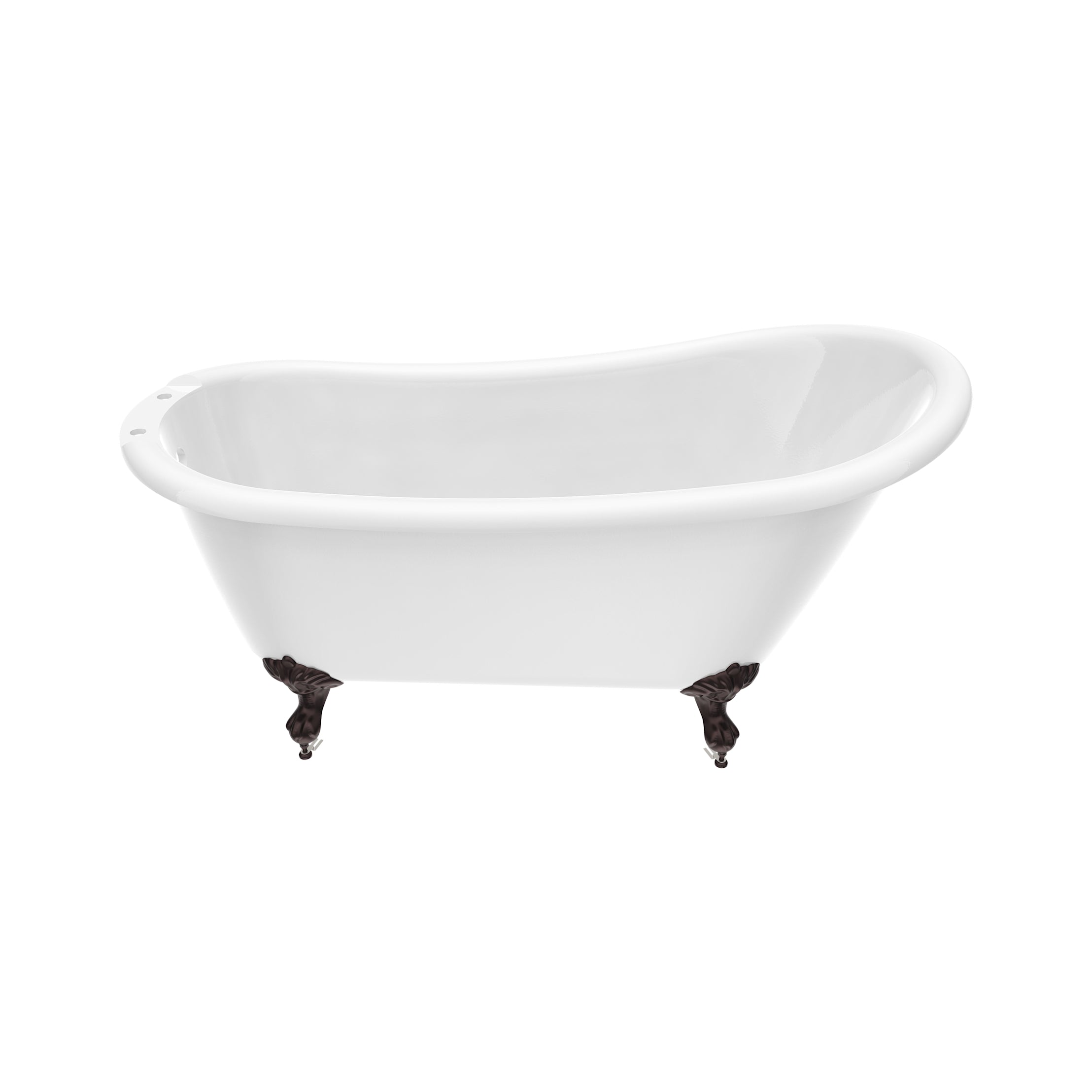 Maidstone Isaiah II Acrylic Slipper Clawfoot Tub - Imperial Ball and Claw Feet