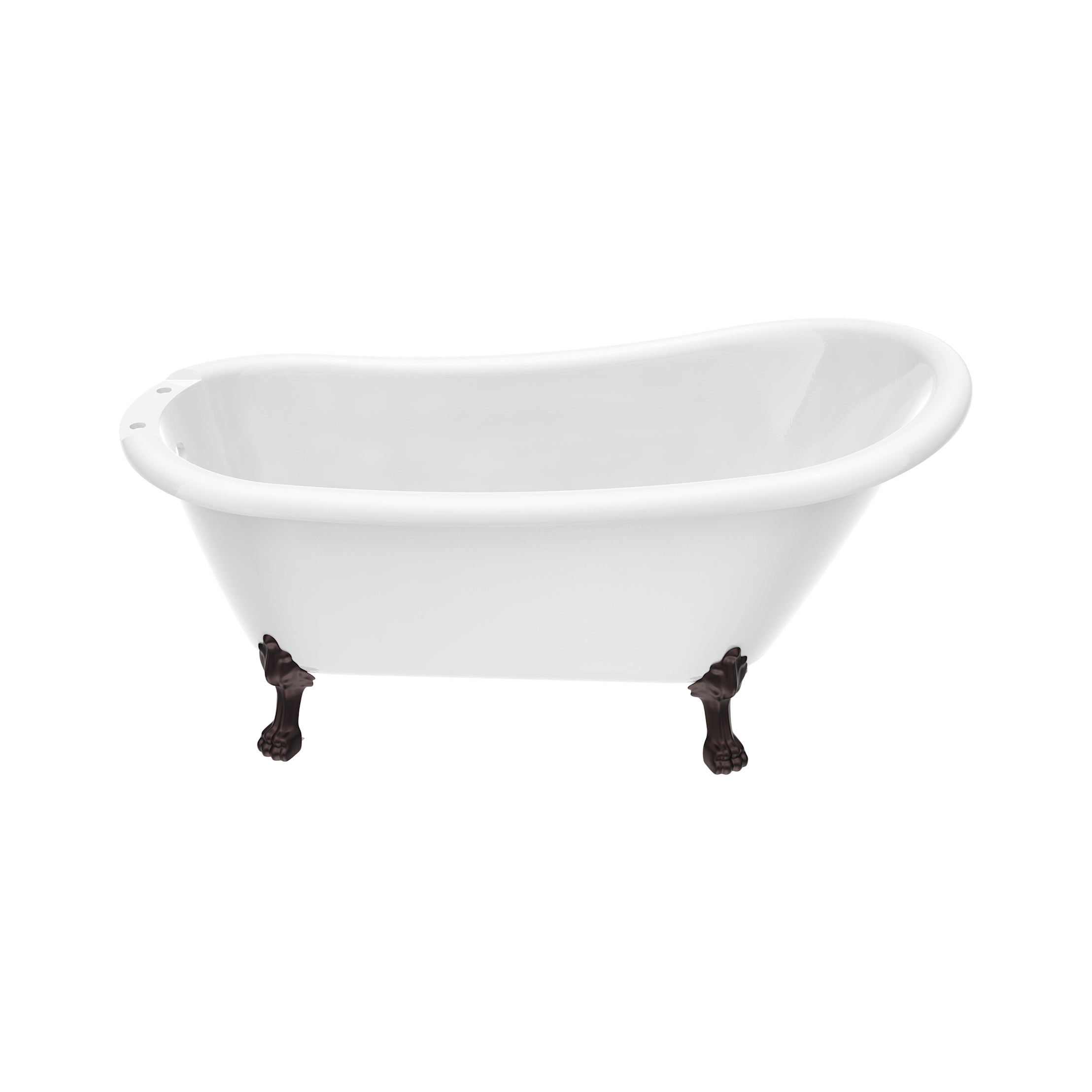 Maidstone Isaiah II Acrylic Slipper Clawfoot Tub - Lions Paw Feet