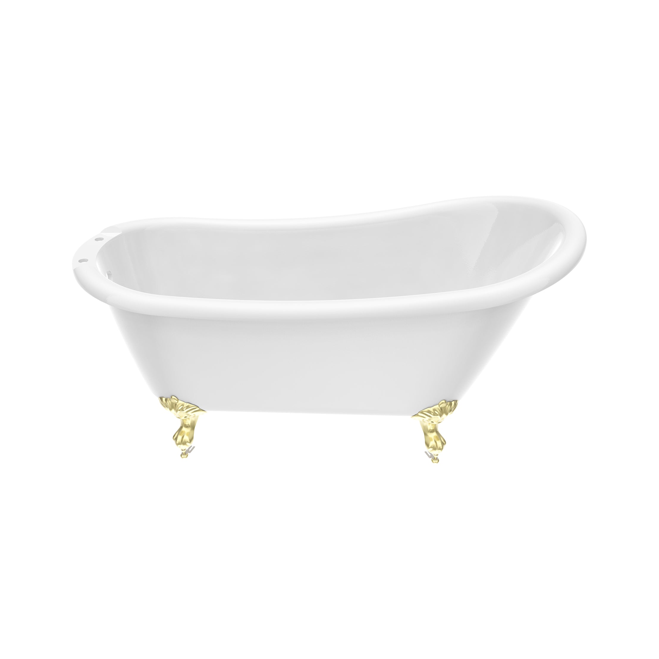 Maidstone Isaiah II Acrylic Slipper Clawfoot Tub - Imperial Ball and Claw Feet