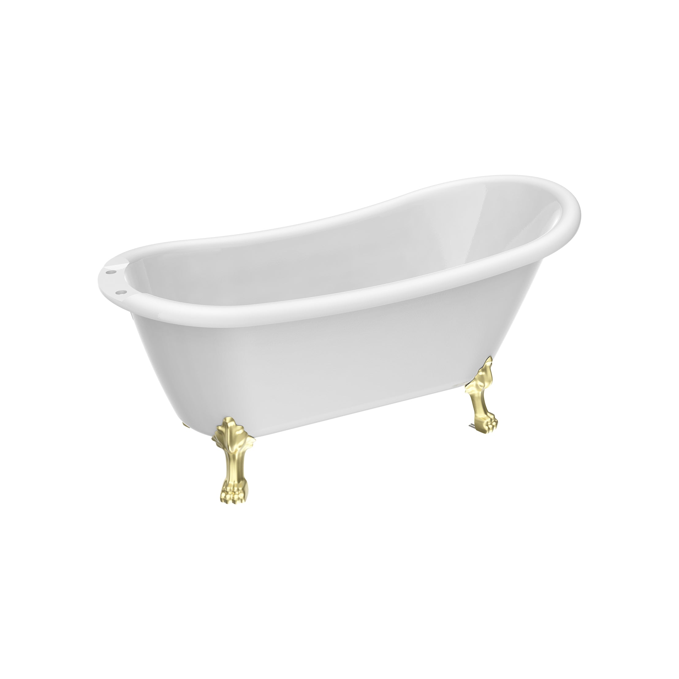 Maidstone Isaiah II Acrylic Slipper Clawfoot Tub - Lions Paw Feet
