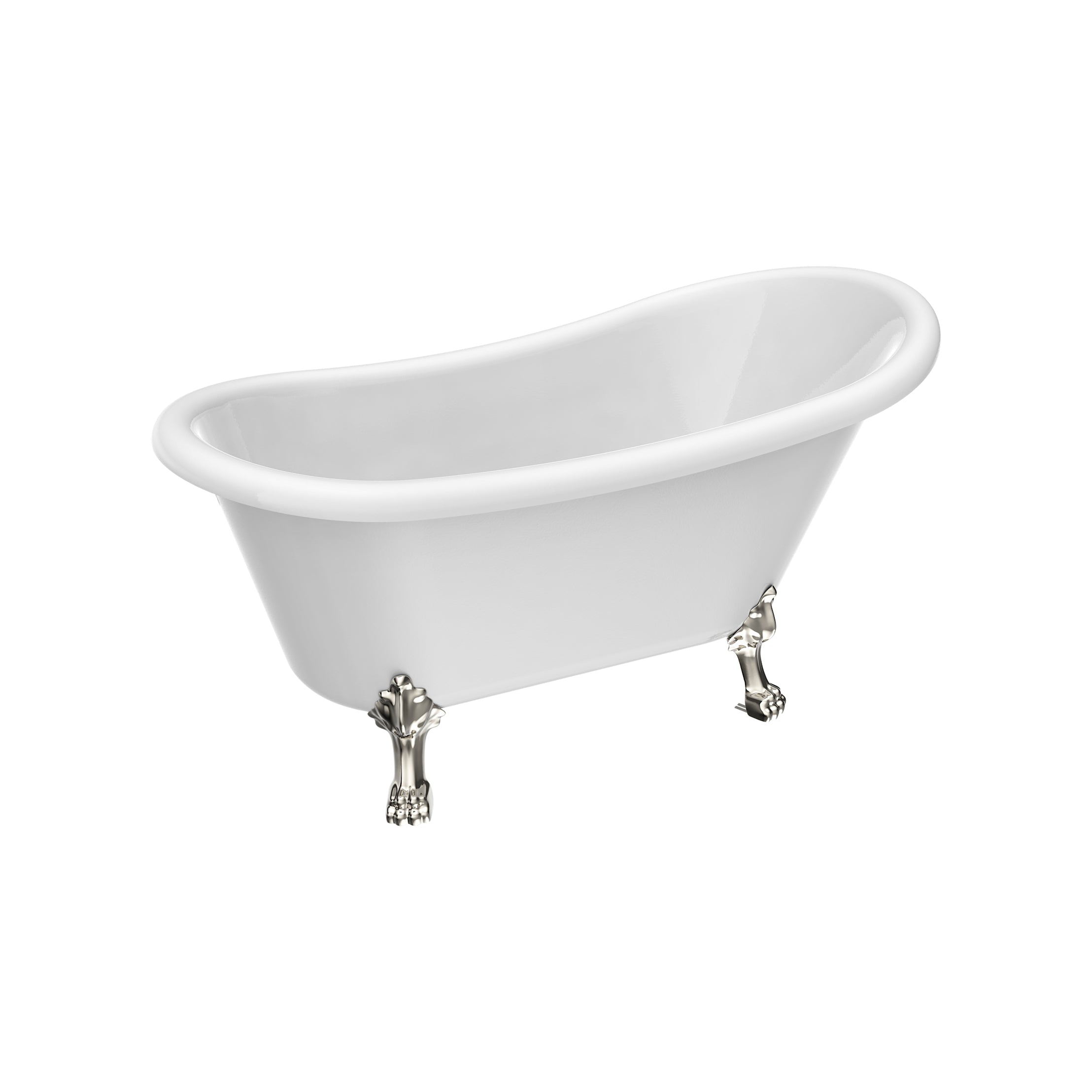 Maidstone Isaiah II Acrylic Slipper Clawfoot Tub - Lions Paw Feet