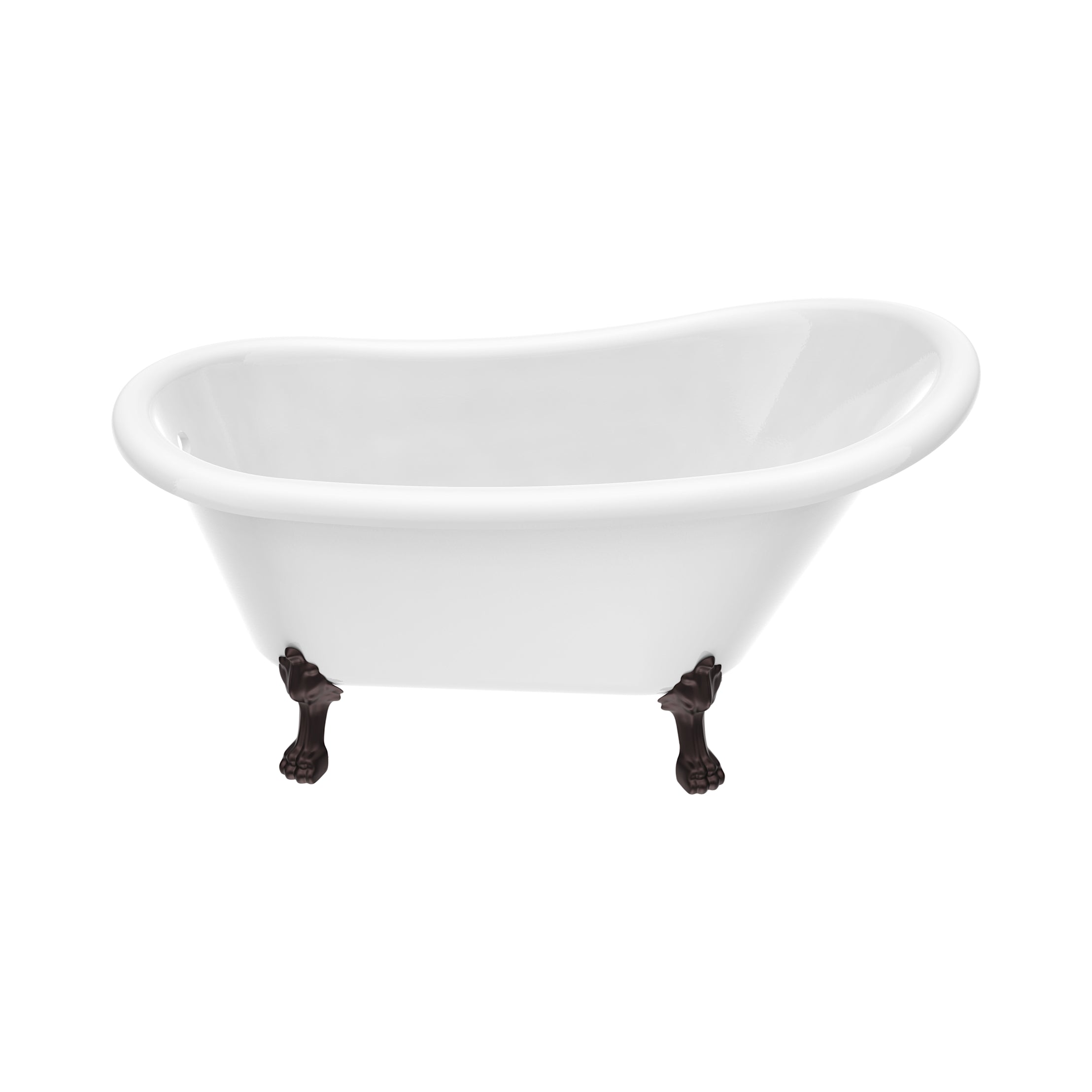 Maidstone Isaiah II Acrylic Slipper Clawfoot Tub - Lions Paw Feet