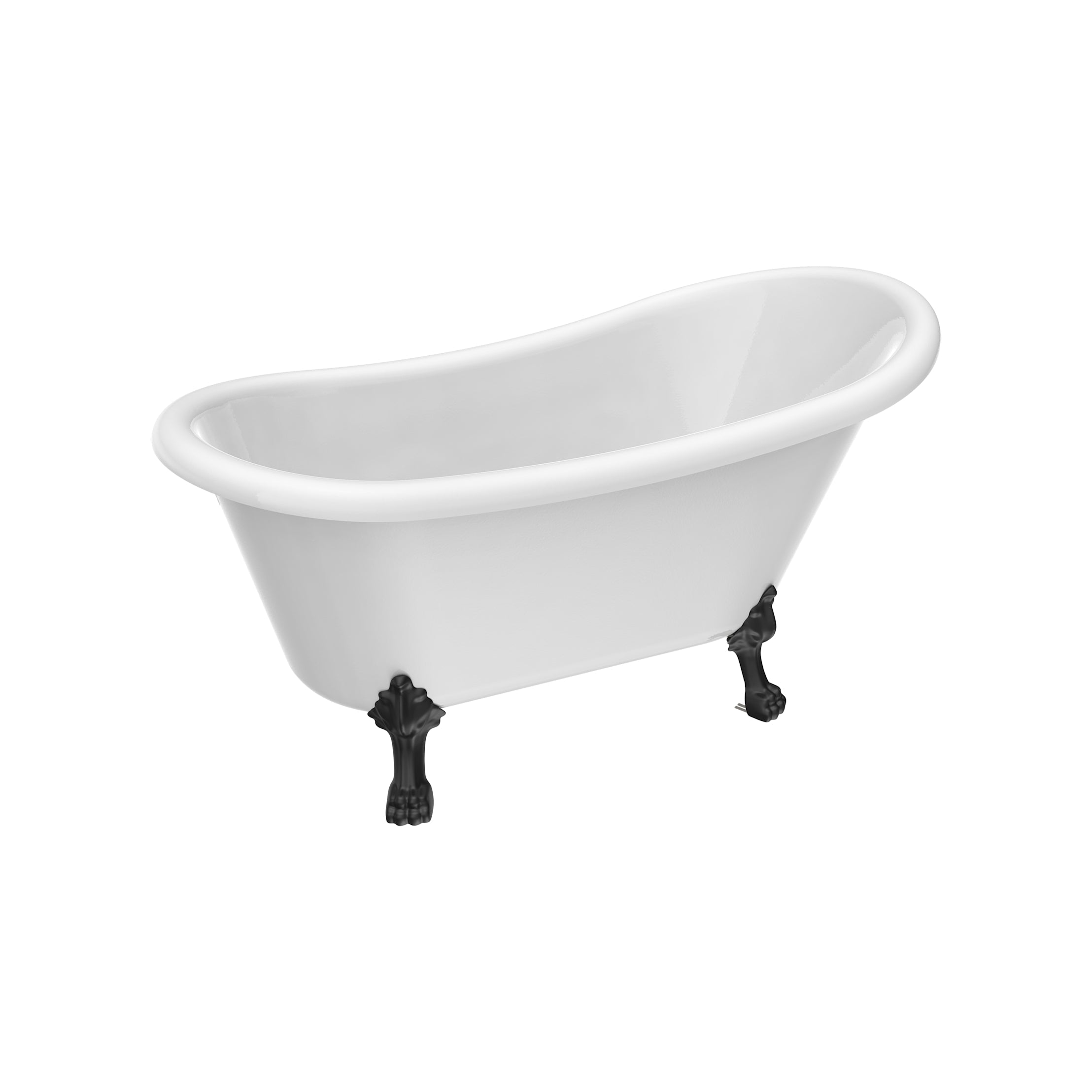 Maidstone Isaiah II Acrylic Slipper Clawfoot Tub - Lions Paw Feet