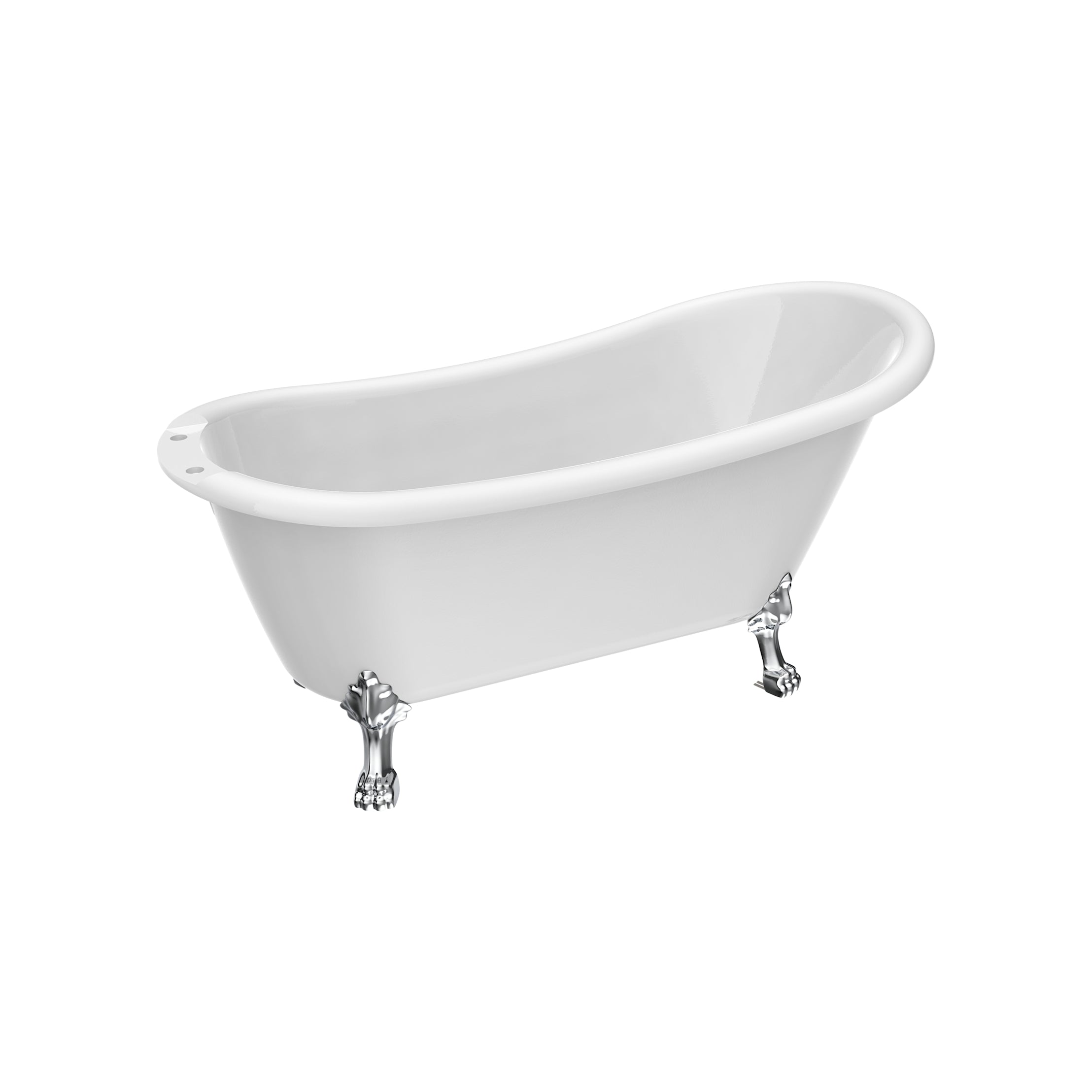 Maidstone Isaiah II Acrylic Slipper Clawfoot Tub - Lions Paw Feet