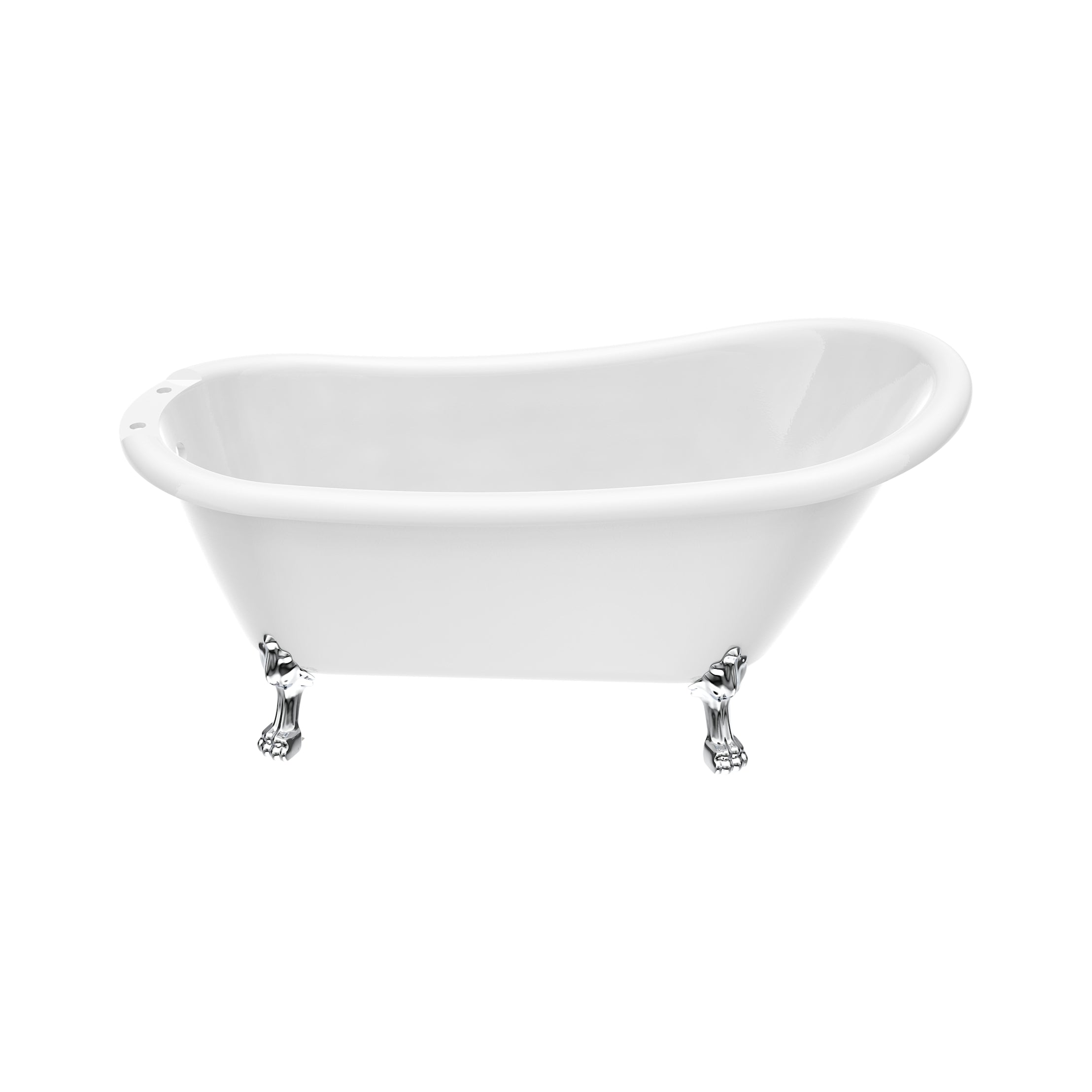 Maidstone Isaiah II Acrylic Slipper Clawfoot Tub - Lions Paw Feet