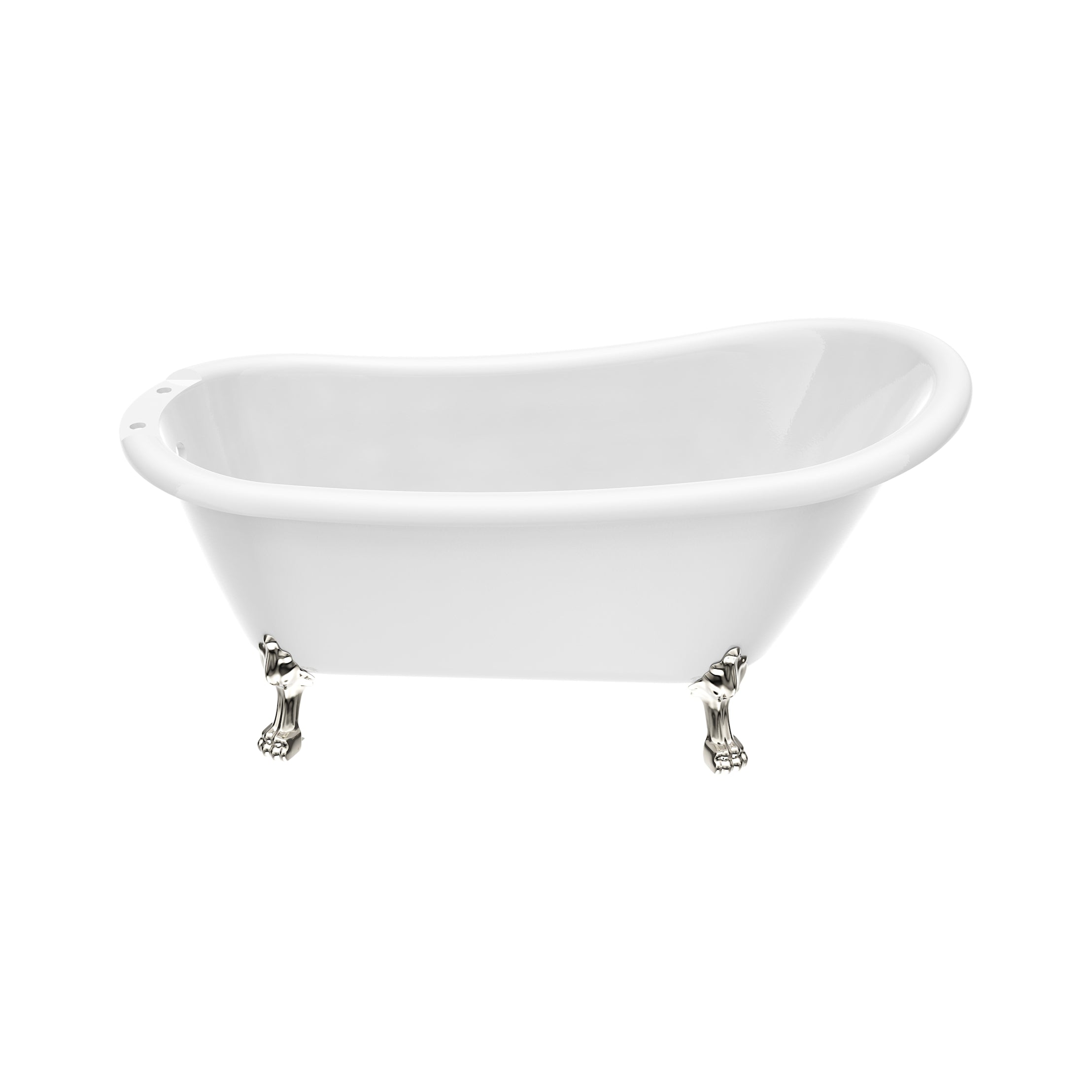 Maidstone Isaiah II Acrylic Slipper Clawfoot Tub - Lions Paw Feet