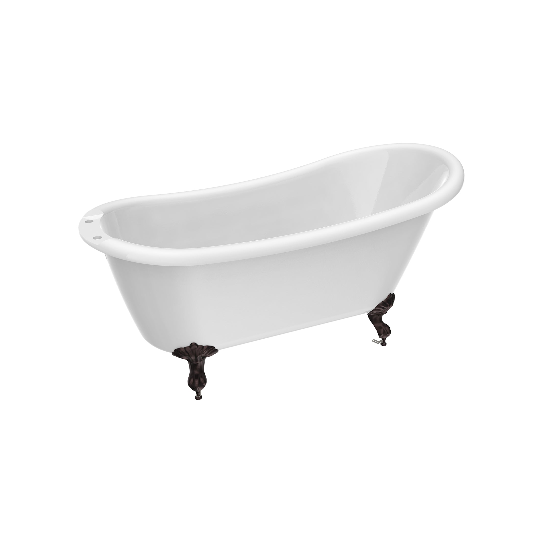 Maidstone Isaiah II Acrylic Slipper Clawfoot Tub - Imperial Ball and Claw Feet