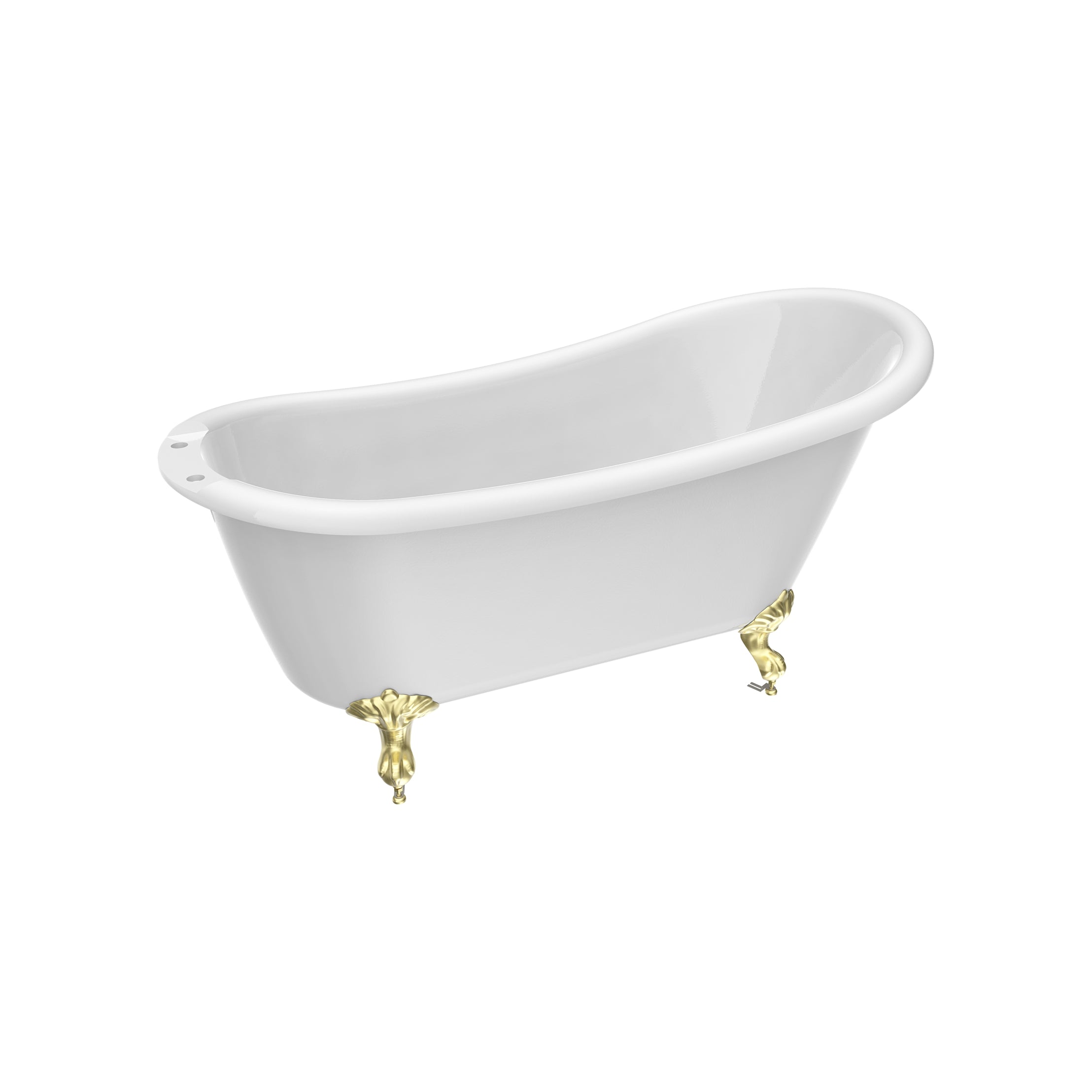 Maidstone Isaiah II Acrylic Slipper Clawfoot Tub - Imperial Ball and Claw Feet