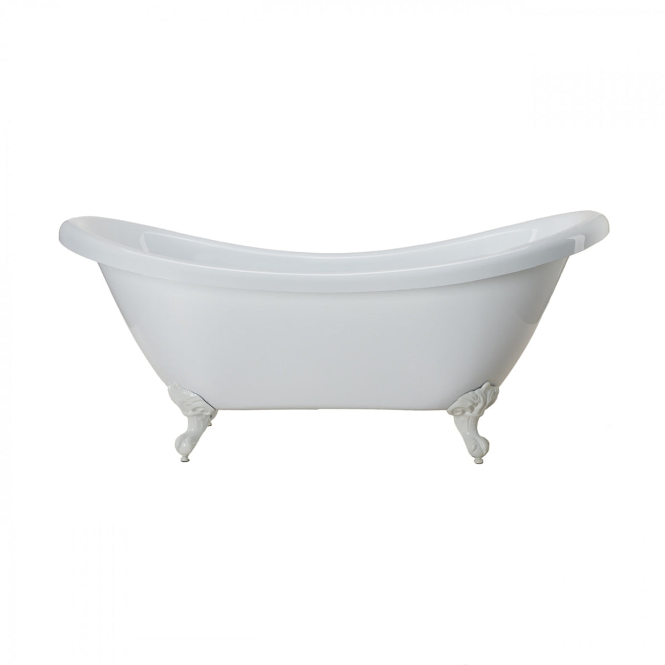 Maidstone Dillion II 69 Inch Acrylic Double Slipper Clawfoot Tub - Imperial Ball and Claw Feet