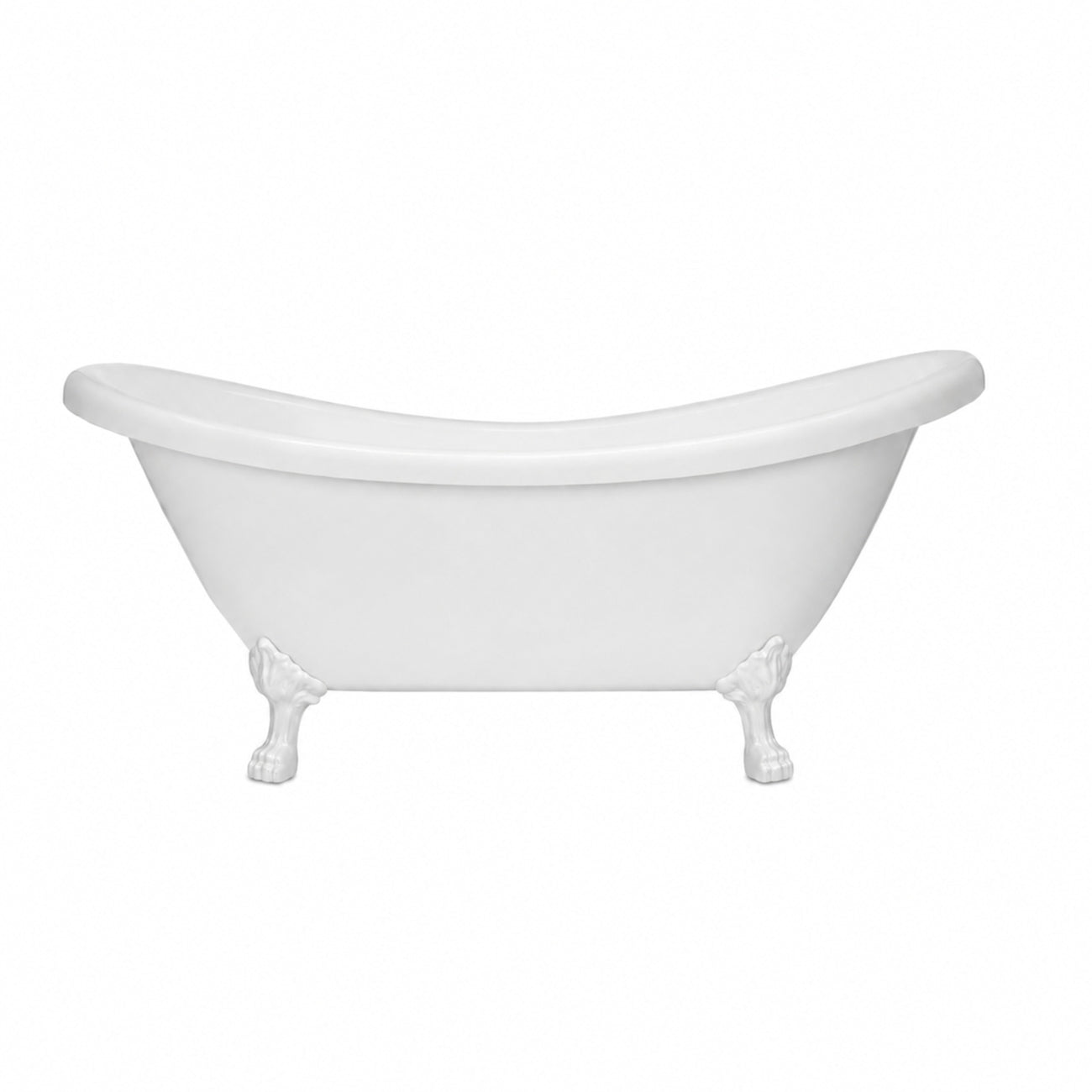 Maidstone Dillion II 69 Inch Acrylic Double Slipper Clawfoot Tub - Lions Paw Feet